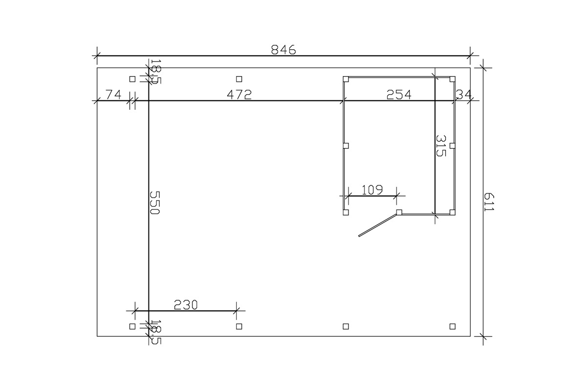 Skanholz Doppelcarport »Spessart«, Leimholz-Nordisches Fichtenholz, 550 cm, braun