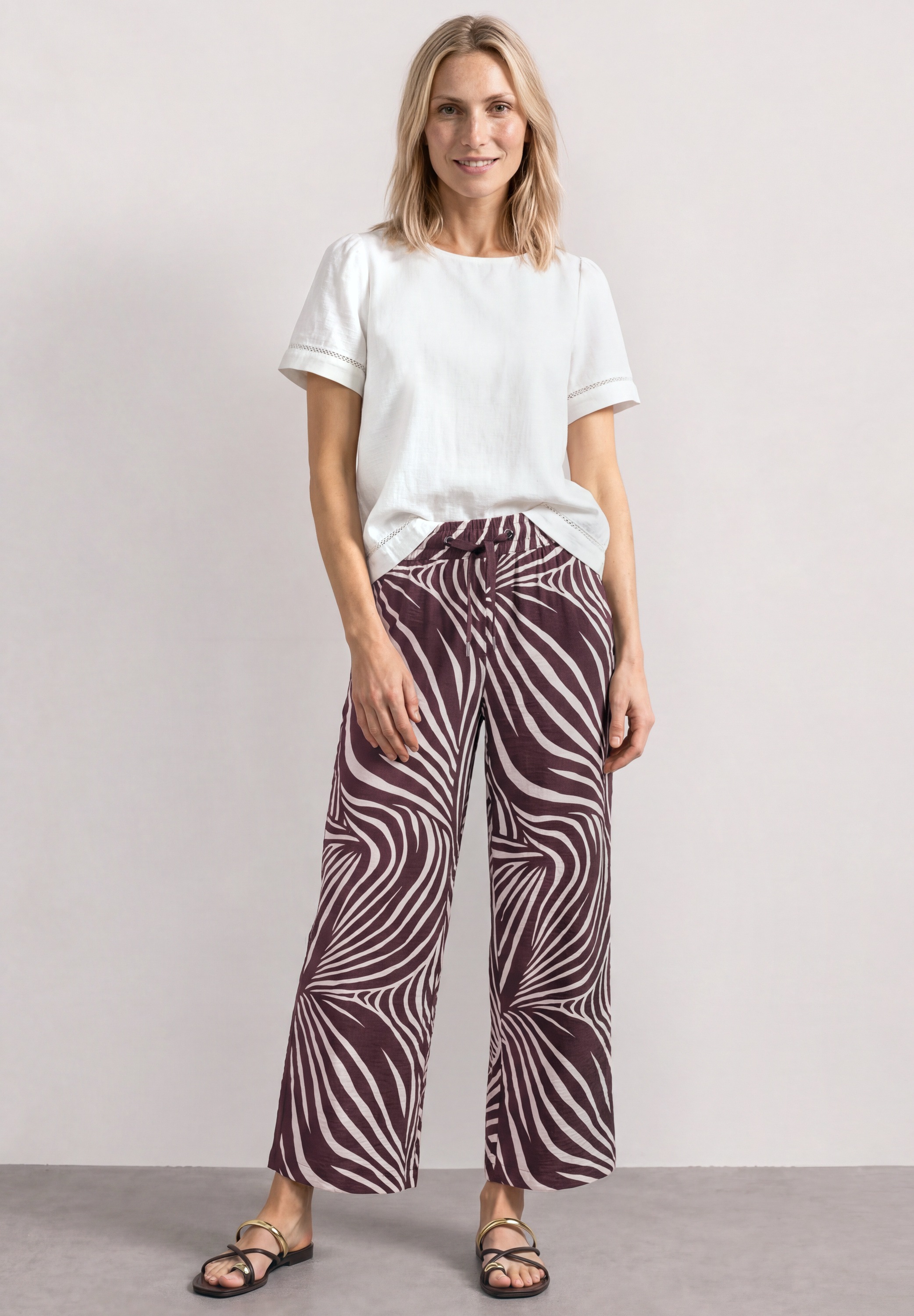 STREET ONE Stoffhose  mit Wide Legs