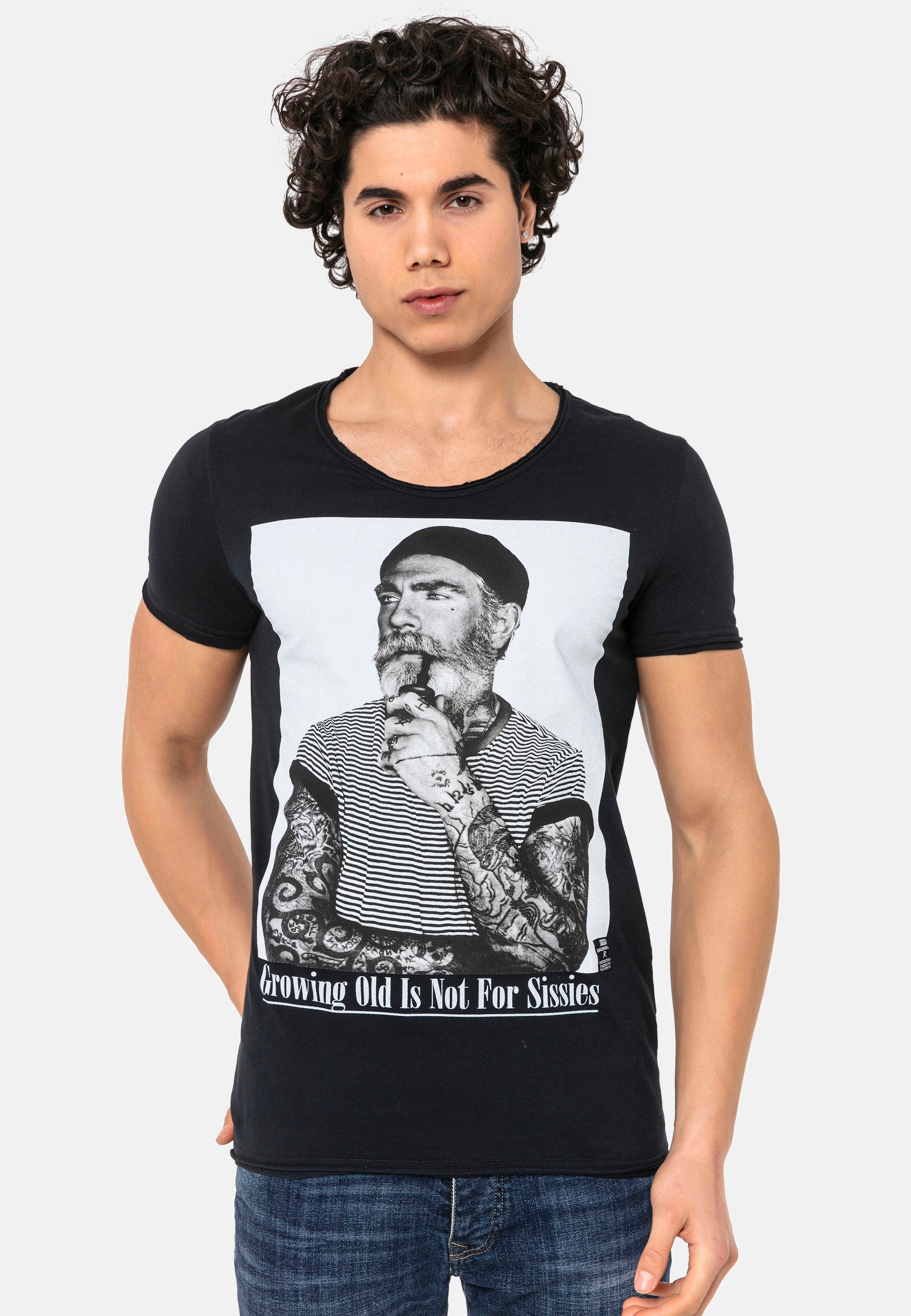 T-Shirt »Manhattan Uncle Pipe«, mit coolem Print
