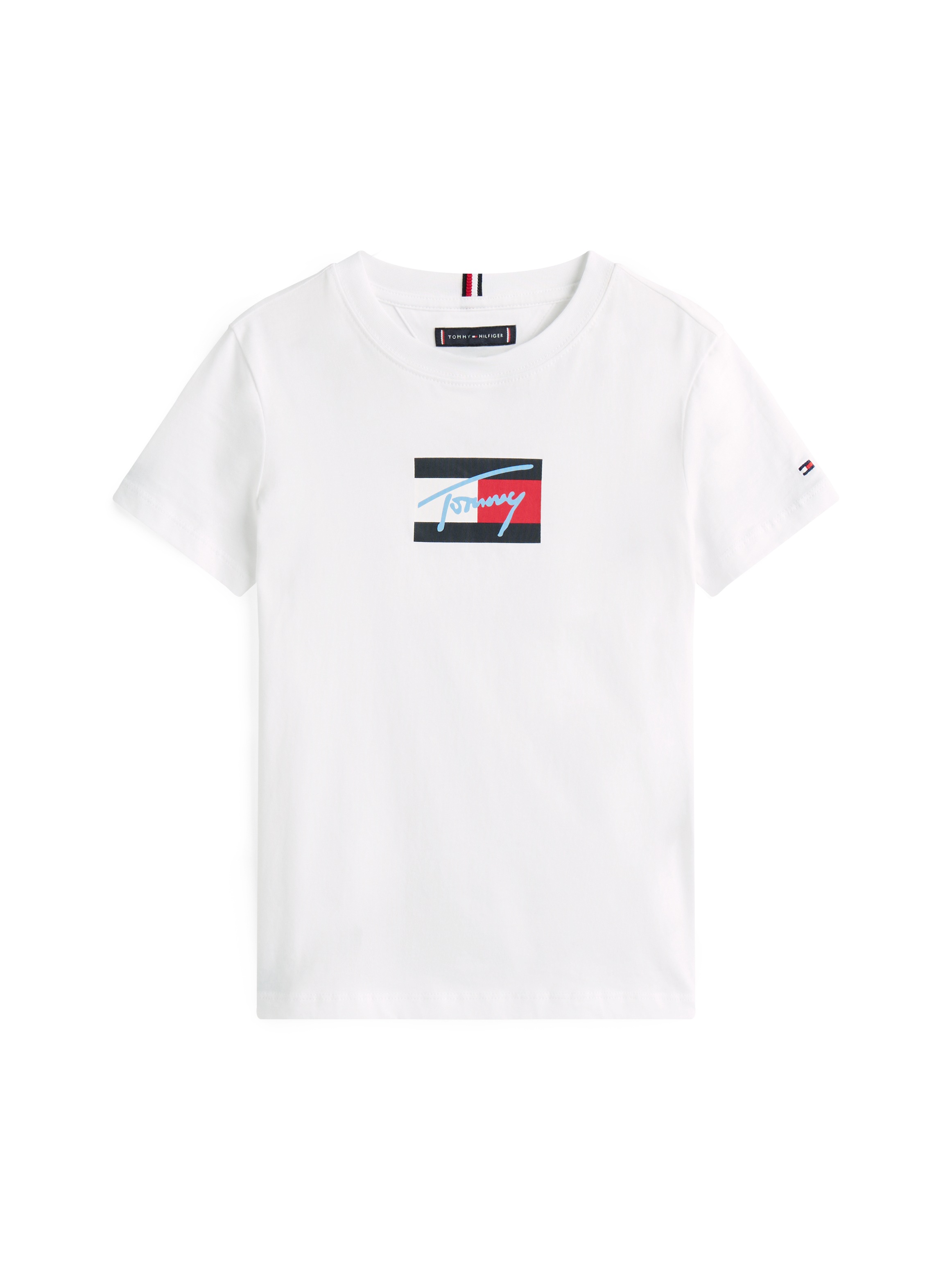 Thumbnail - Tommy Hilfiger T-Shirt "TOMMY SCRIPT FLAG PRINT TEE SS" für Kinder bis 16 Jahre, mit Logo-Print