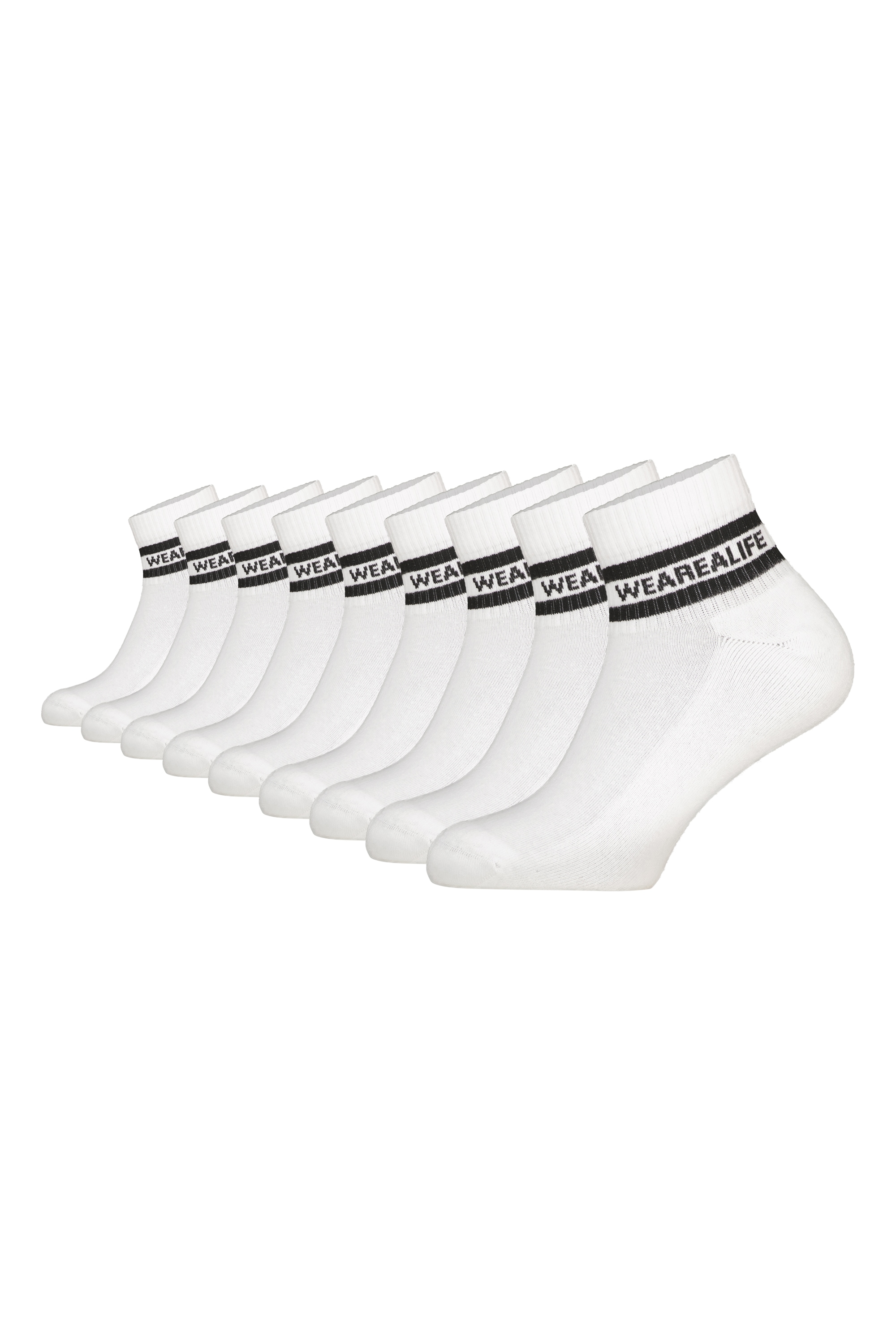 Alife & Kickin Sneakersocken "Damen 9 PACK - RikaAK Sneakersocken, Kurzsocken, Socken" Spar-Set, Sneakersocken knöchelhoch mit Streifen, aus Baumwolle mit weichem Bund
