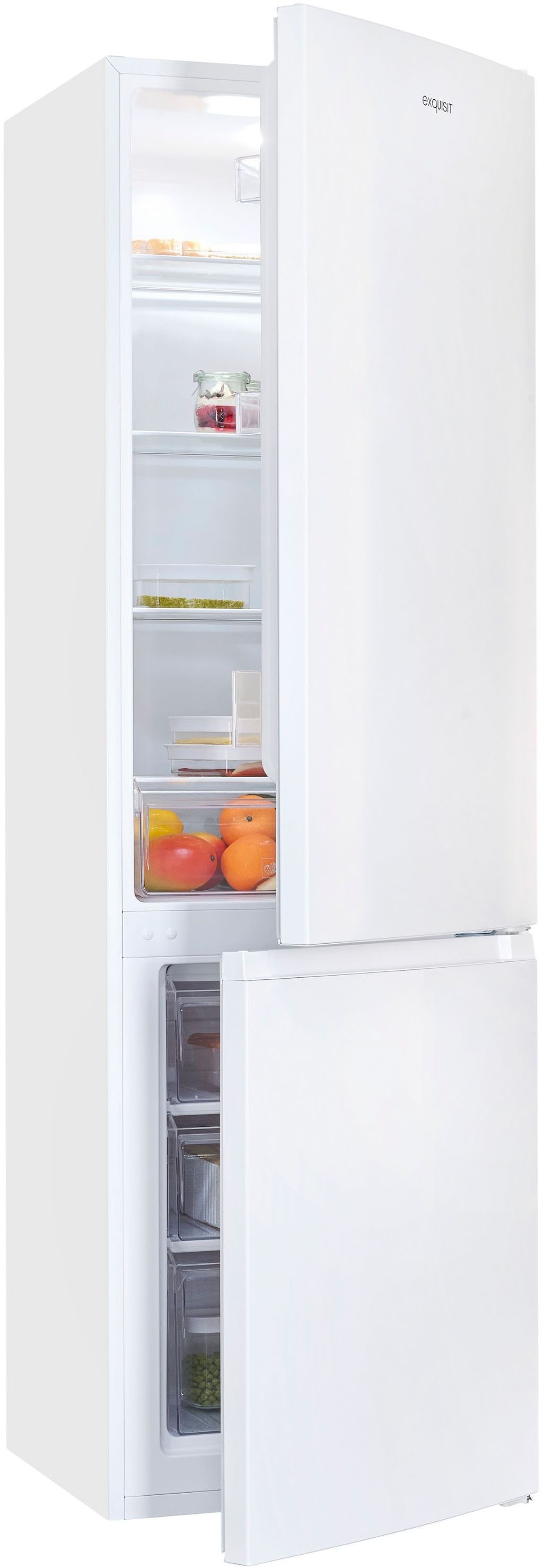 exquisit Kühl-/Gefrierkombination "KGC265-70-040D weiss" 180 cm hoch 54,5 c günstig online kaufen