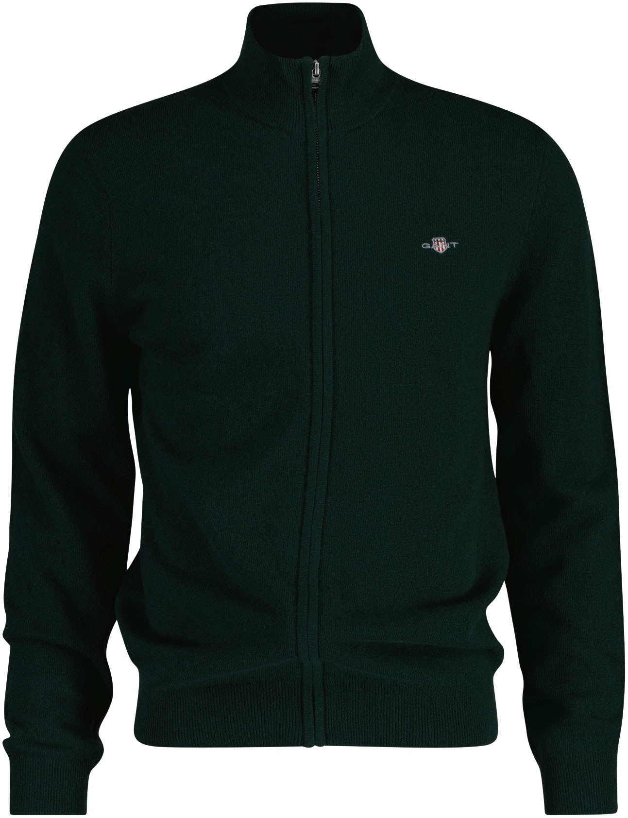 Gant Strickjacke "EXTRAFINE LAMBSWOOL ZIP CARDIGAN", mit Logostickerei günstig online kaufen