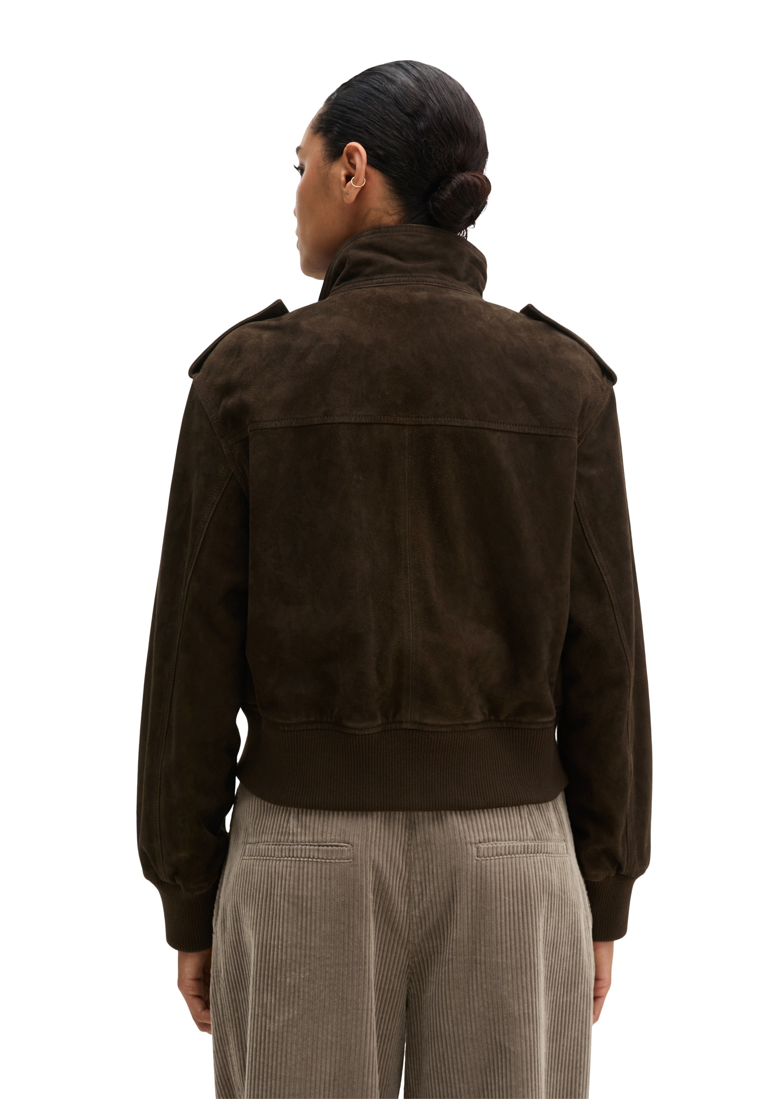 Marc O'Polo Lederjacke »aus Ziegenveloursleder« ohne Kapuze