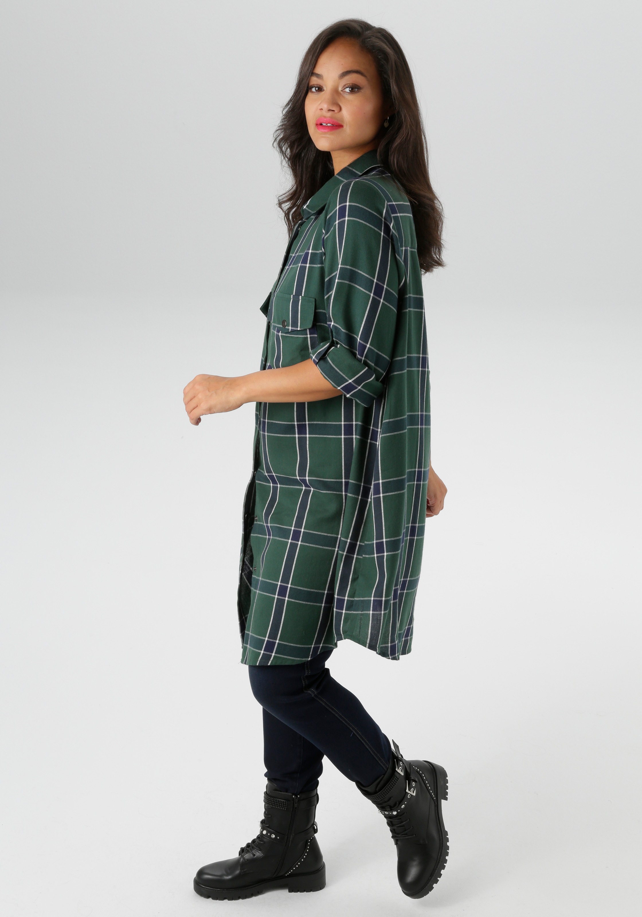 Aniston PLUS Karobluse, in trendigen Karodessin - NEUE KOLLEKTION günstig online kaufen
