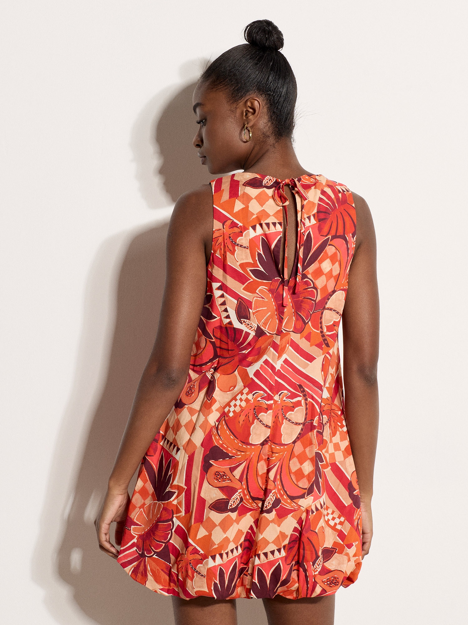Apricot Minikleid »Minikleid« mit abstraktem Print und Bubble-Saum