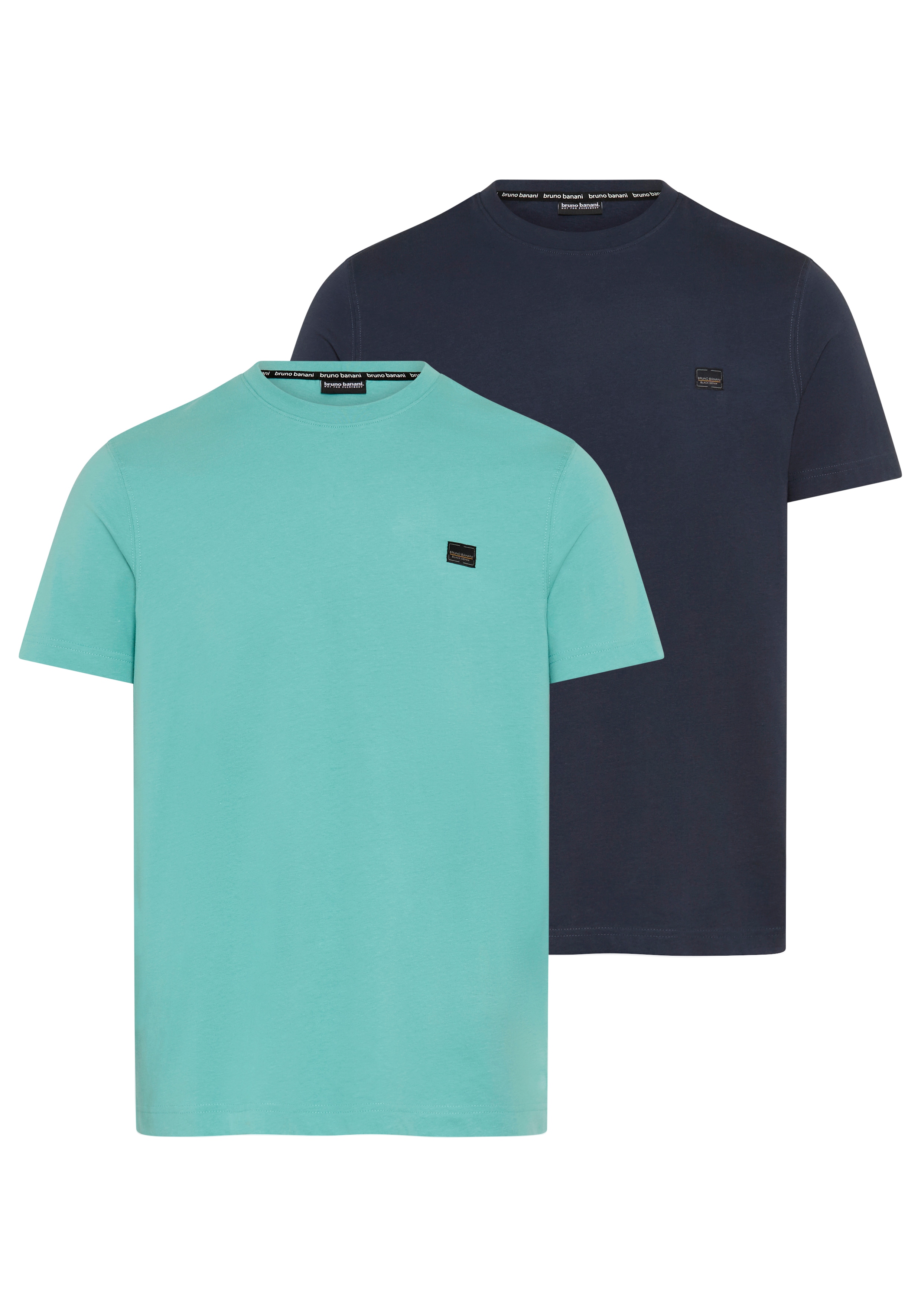 Bruno Banani T-Shirt "Doppelpack" Set, 2 Komfortable modern Basic-Shirts im praktischen 2er-Pack