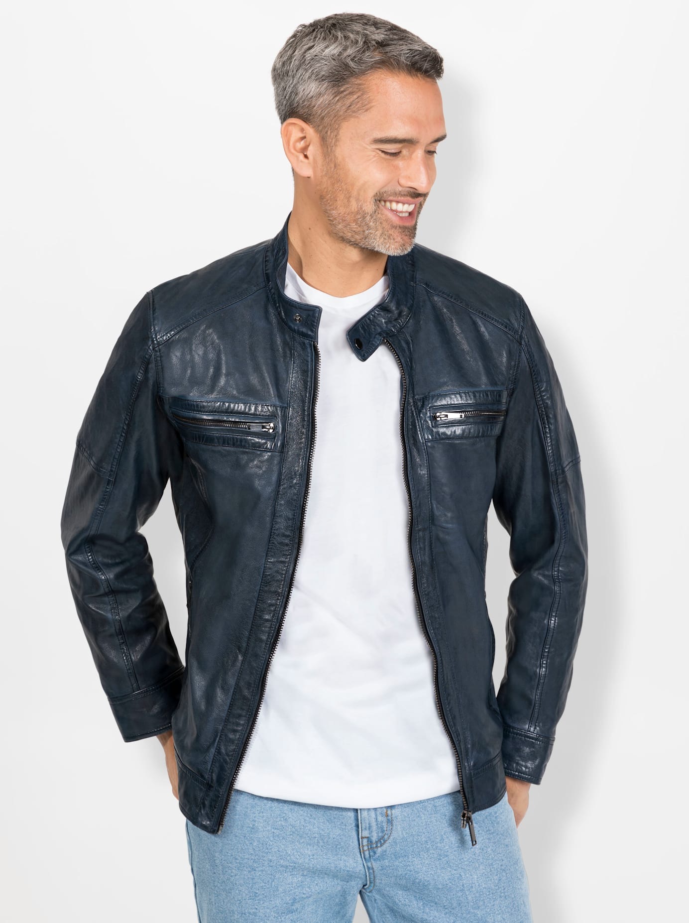 Marco Donati Lederjacke, ohne Kapuze günstig online kaufen