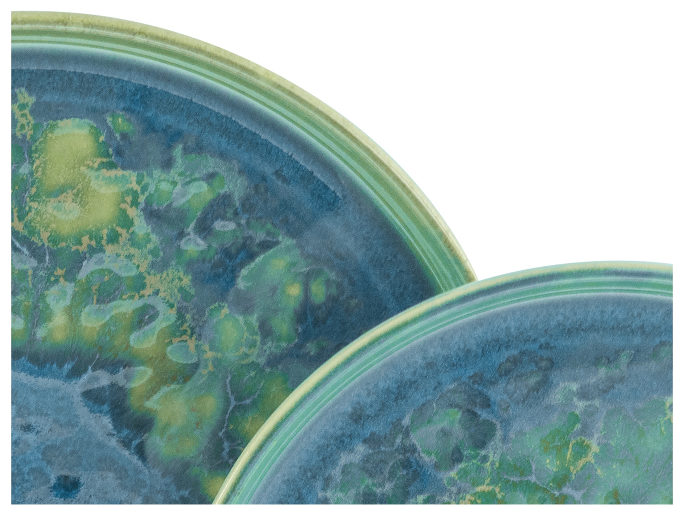 CreaTable Müslischale »Yuki« 4 Stk. aus Steinzeug Reaktiv-Digitaldruck, jedes Stück ein Unikat, Ø 17 cm