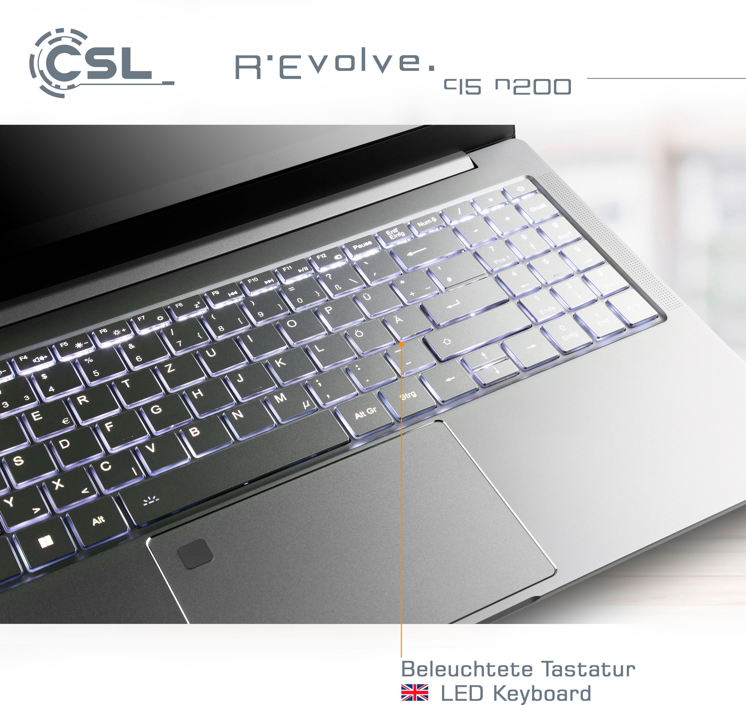CSL Notebook »R'Evolve C15 v3«, 39,6 cm, / 15,6 Zoll, 2000 GB SSD