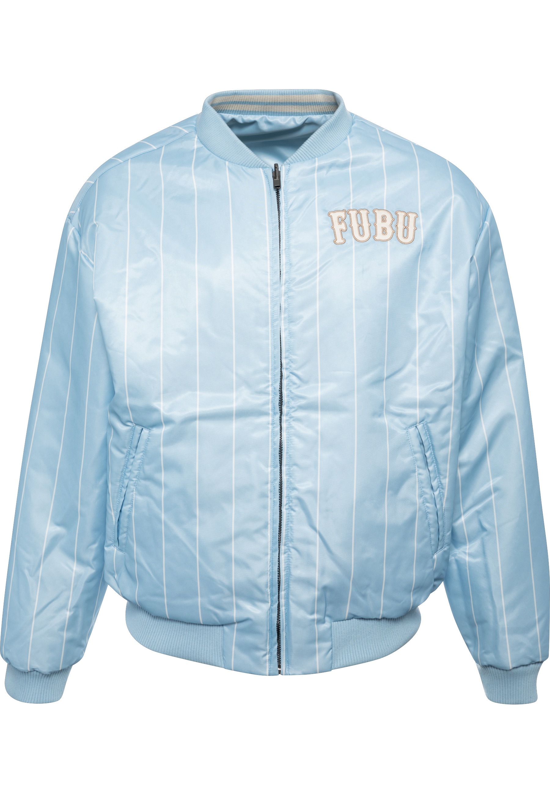 Fubu Allwetterjacke »Fubu Herren FM232-006-2 FUBU Varsity Reversible Satin Jacket« 1 Stk. tlg. ohne Kapuze