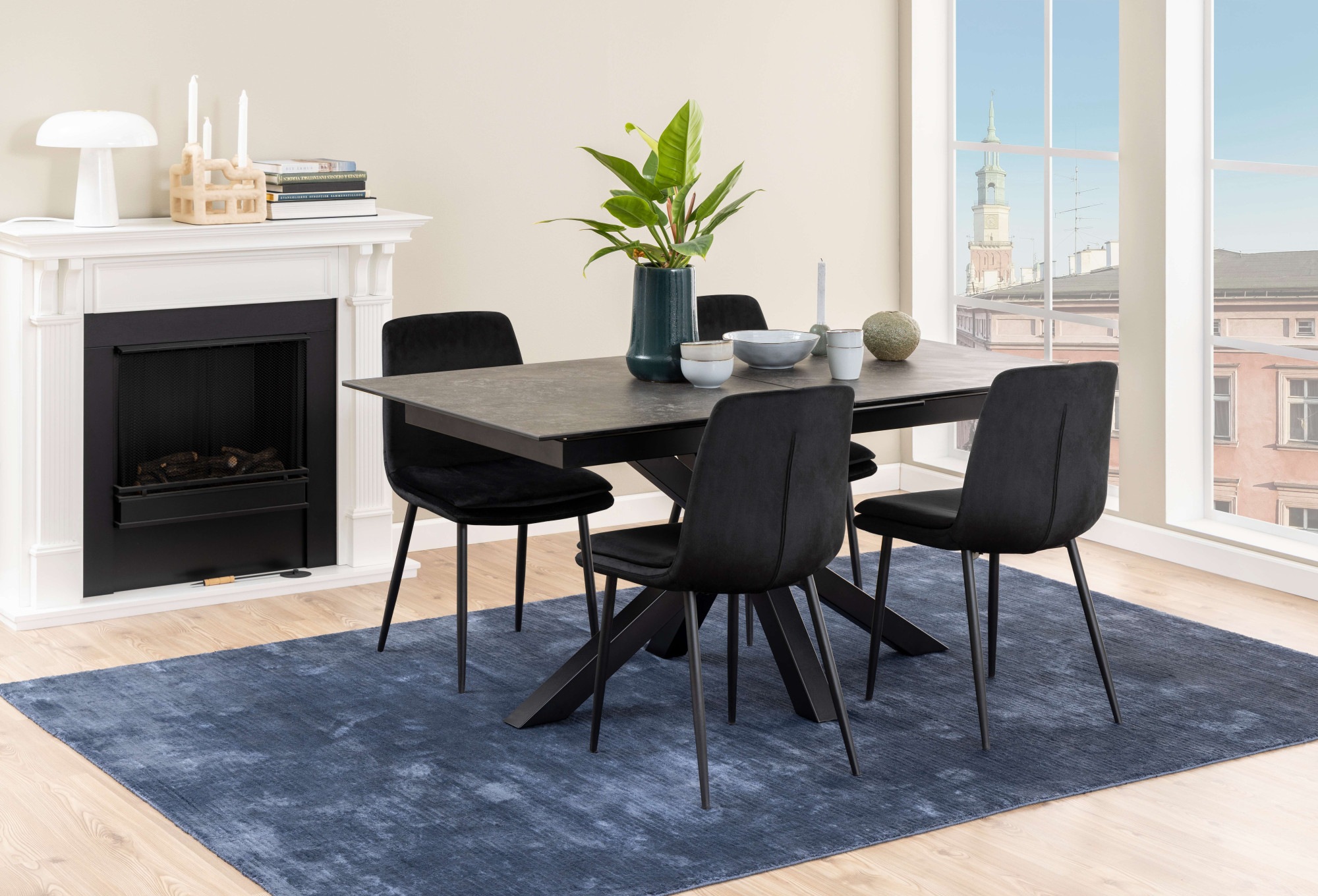 ACTONA GROUP Esstisch "Heaven, Rechteckig Tischplatte aus rauer Keramik, Kr günstig online kaufen