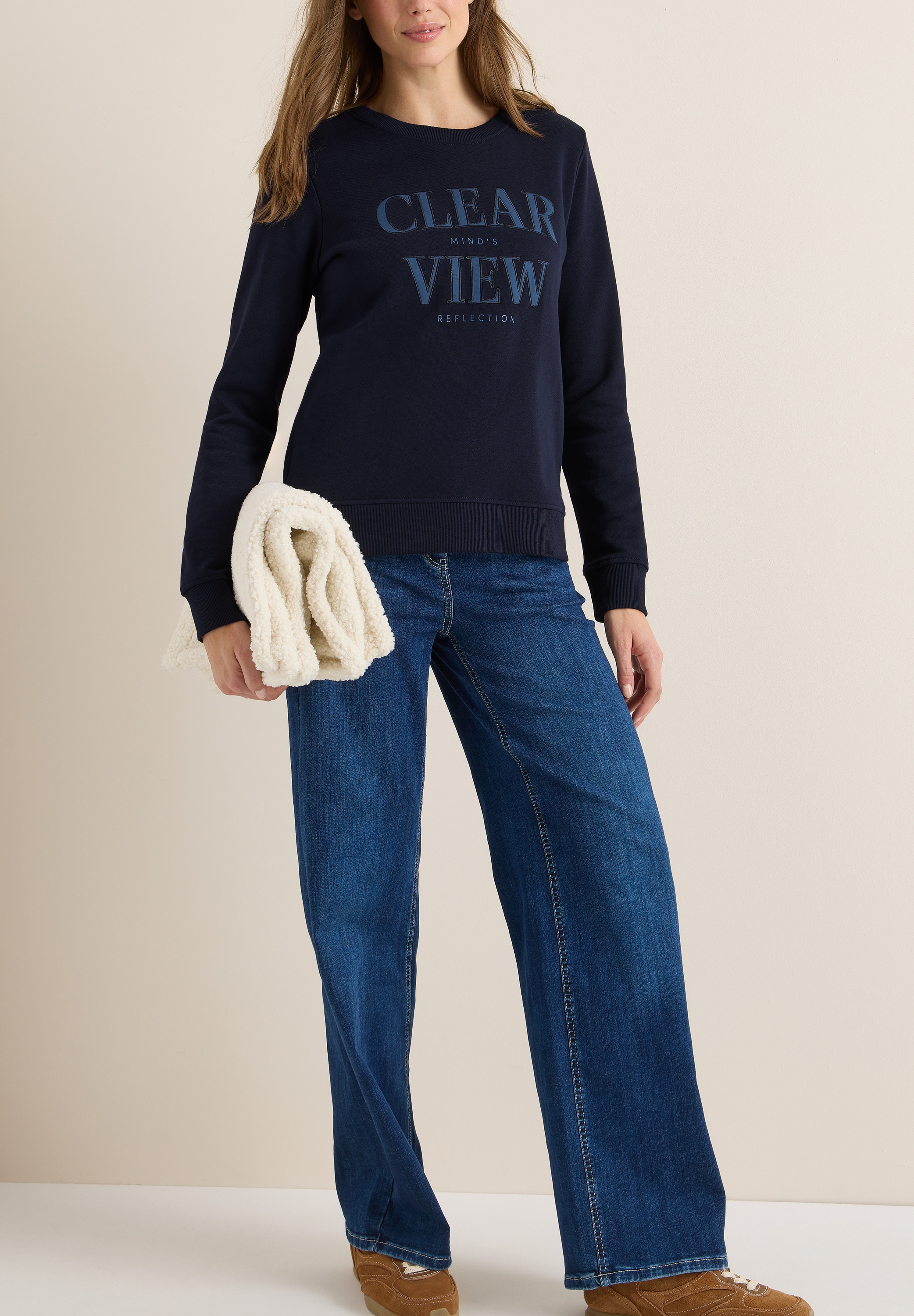 Cecil Sweatshirt, mit Wording Artwork