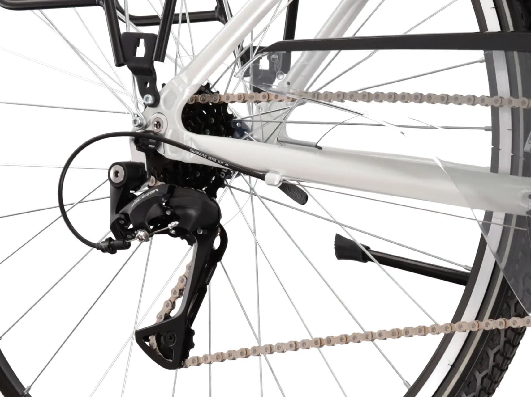 Kross Trekkingrad »Trekkingrad Trans 4.0 weiß 21 Gänge«, 21 Gang, Shimano, ACERA T3000 Schaltwerk, Kettenschaltung