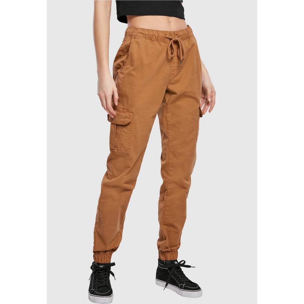 URBAN CLASSICS Cargohose »Urban Classics Damen Ladies High Waist Cargo Jogging Pants«, (1 tlg.)