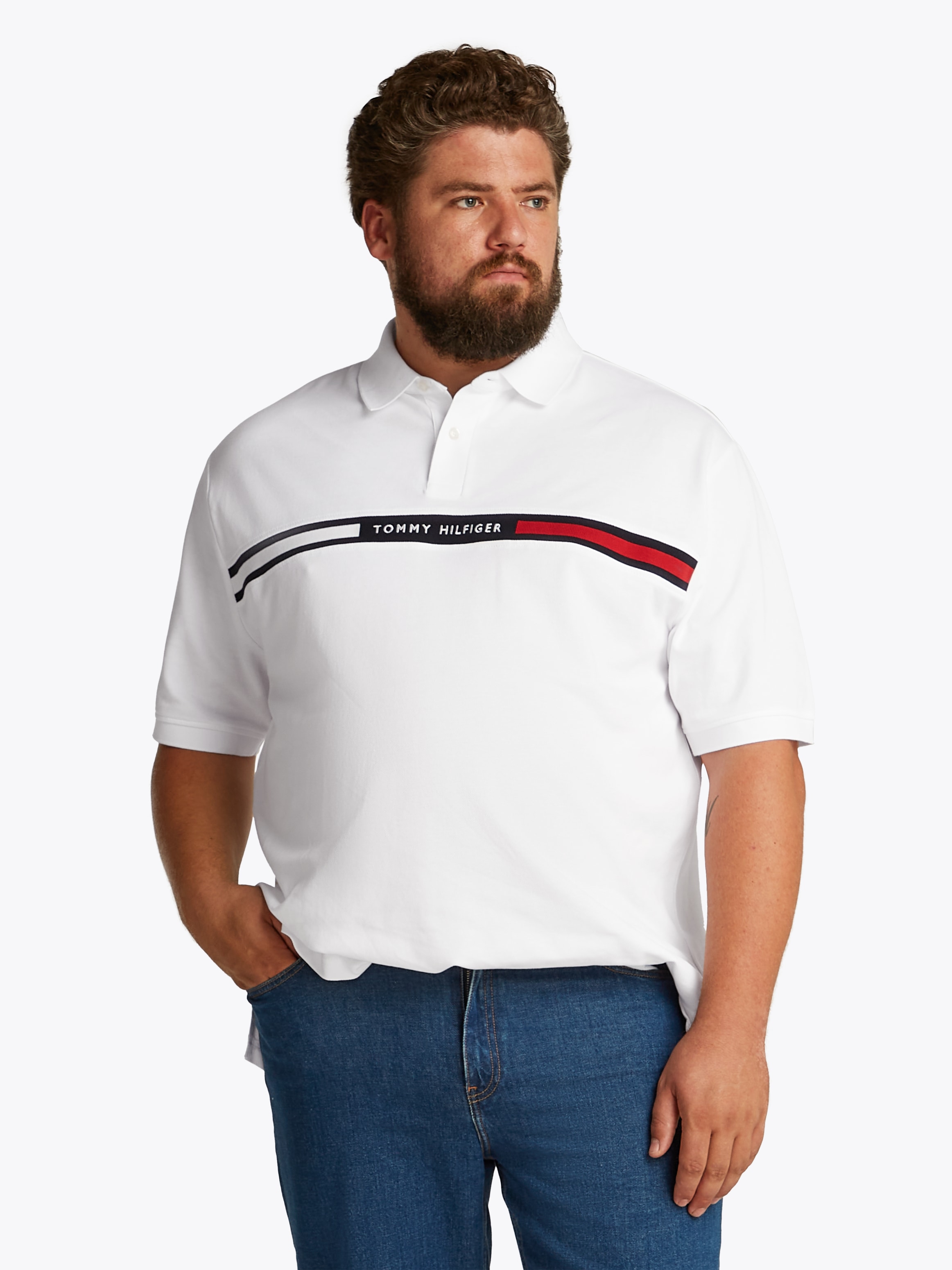 Tommy Hilfiger Big & Tall Poloshirt BT-HILFIGER CHEST INSERT REG -B in Groß günstig online kaufen