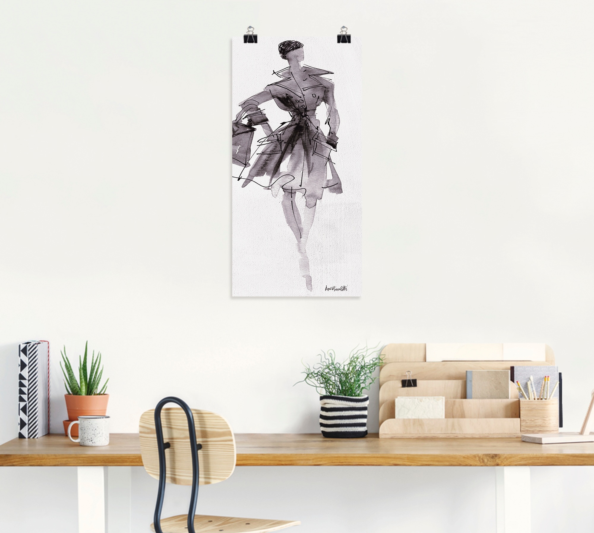 Artland Wandbild »Mode Skizzenbuch VII«, Mode, (1 St.), als Leinwandbild, Poster, Wandaufkleber in verschied. Größen