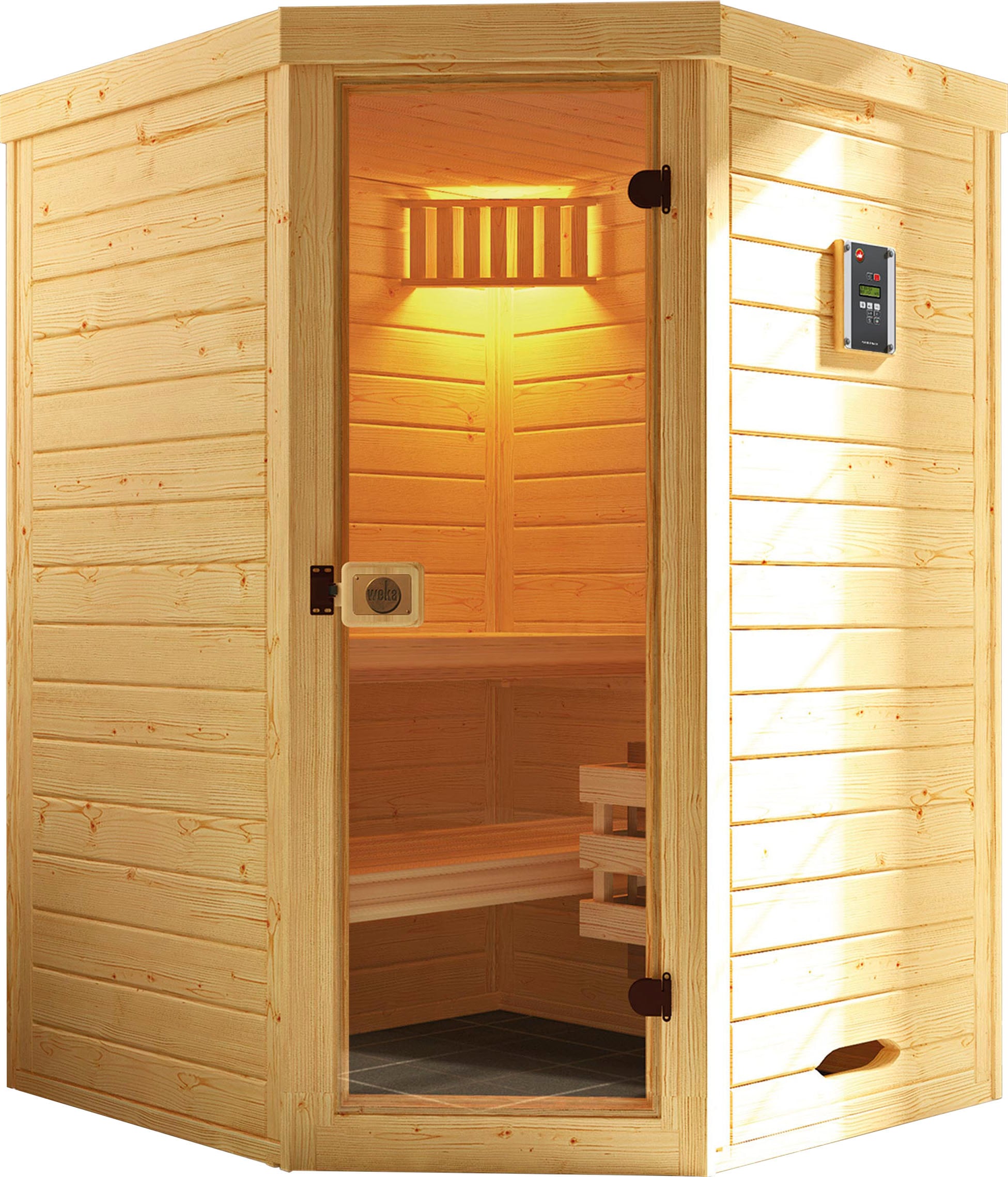 weka Sauna »Laukkala«, (Set), 3,6 kW-Ofen mit digitaler Steuerung