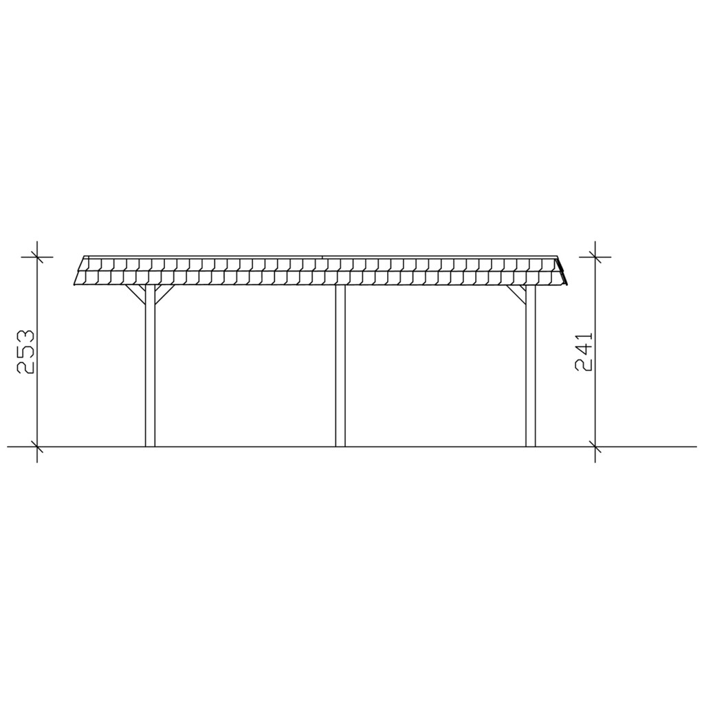 Skanholz Doppelcarport »Wendland«, Leimholz-Nordisches Fichtenholz, 550 cm, natur