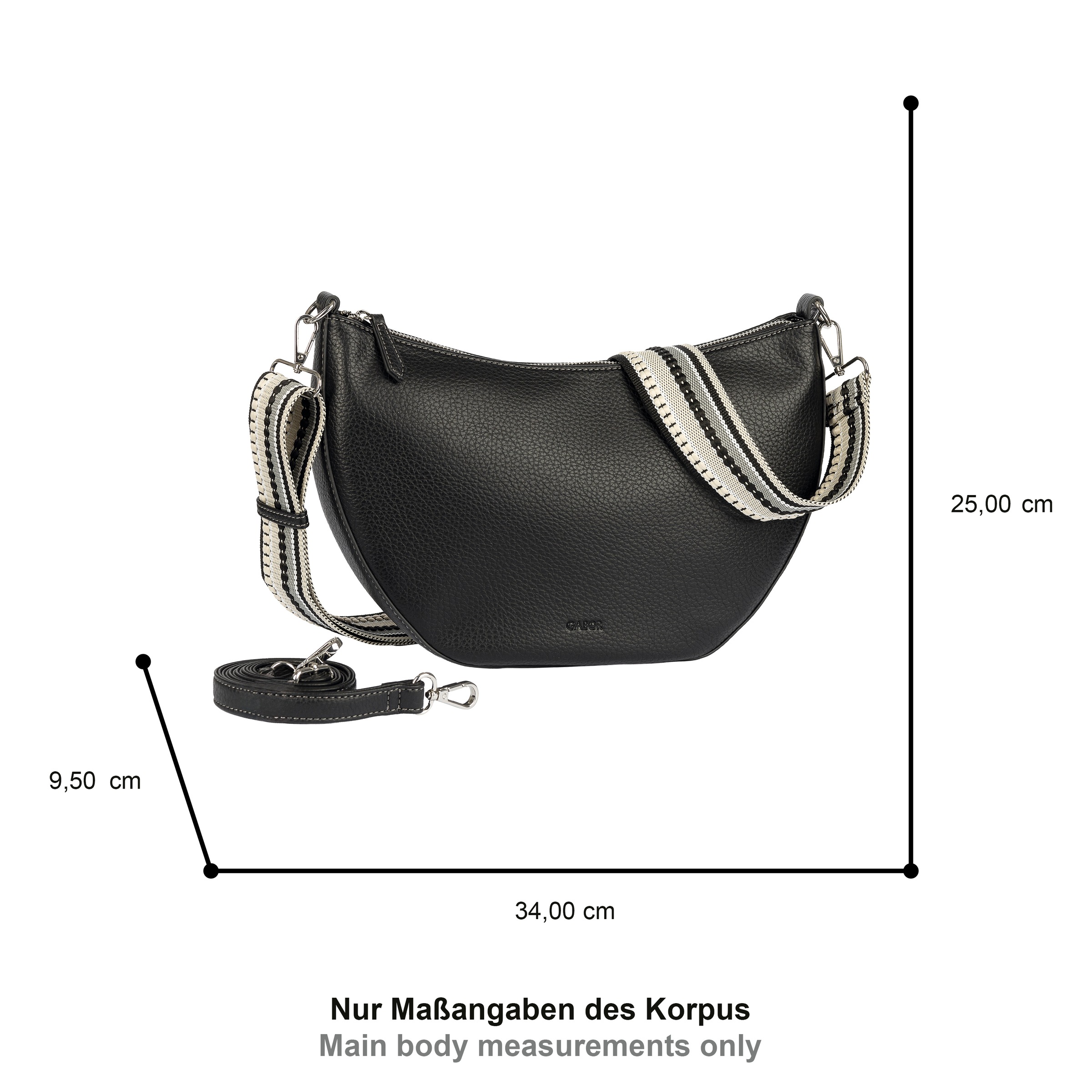 Gabor Umhängetasche "Linda Summer" Schultertasche mit dezentem Logo und ext günstig online kaufen