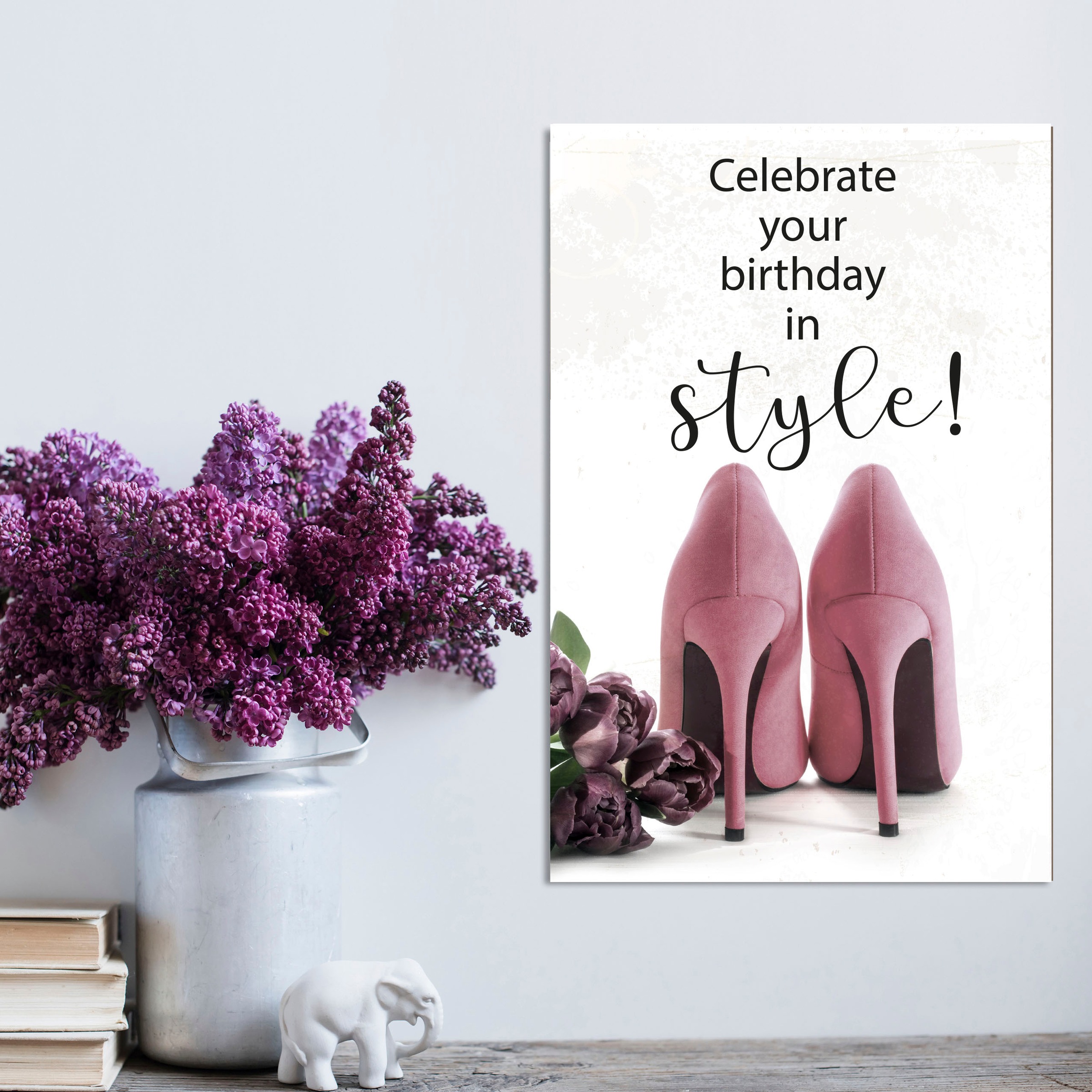 queence Metallbild »Style«, Schriftzüge-Schriftzug-Sprüche-Sprüche & Texte-Schuh-Schuhe, (1 St.), Stahlschild, Blechschild, Sprüche, Texte, Geburtstag