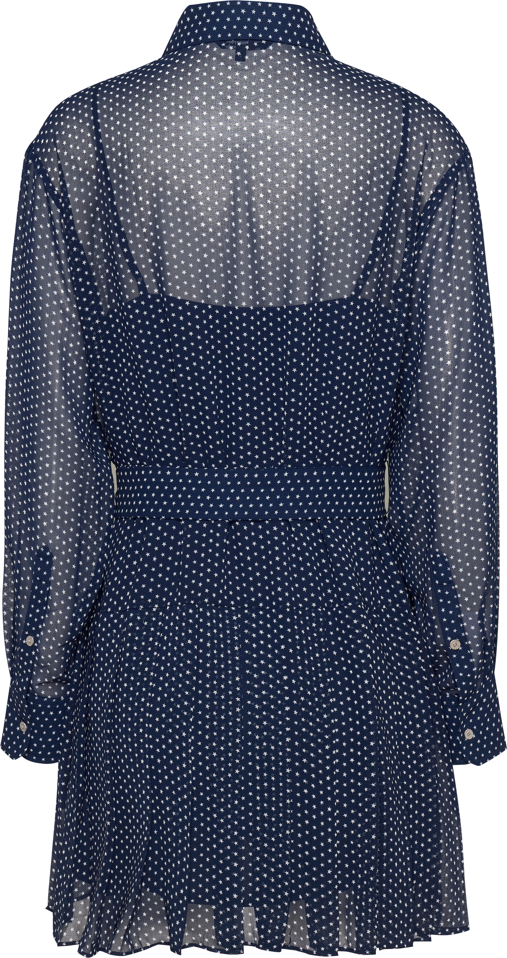 Tommy Jeans Hemdblusenkleid »TJW STAR MINI SHIRT DRESS EXT«, im transparenten Look