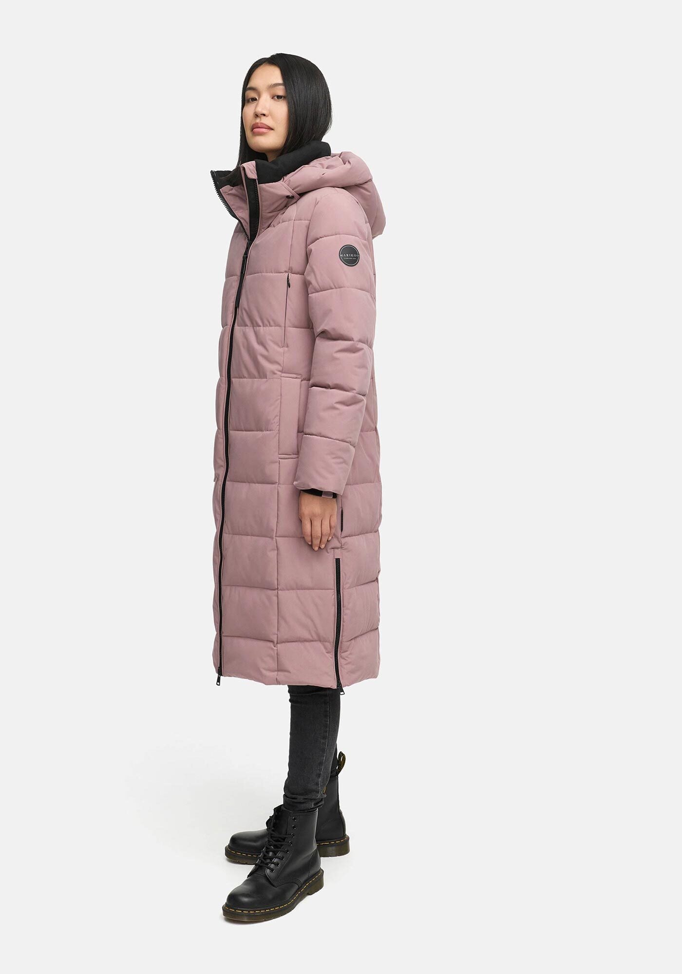 Marikoo Winterjacke "Lanitaa" Steppmantel mit abnehmbarer Kapuze