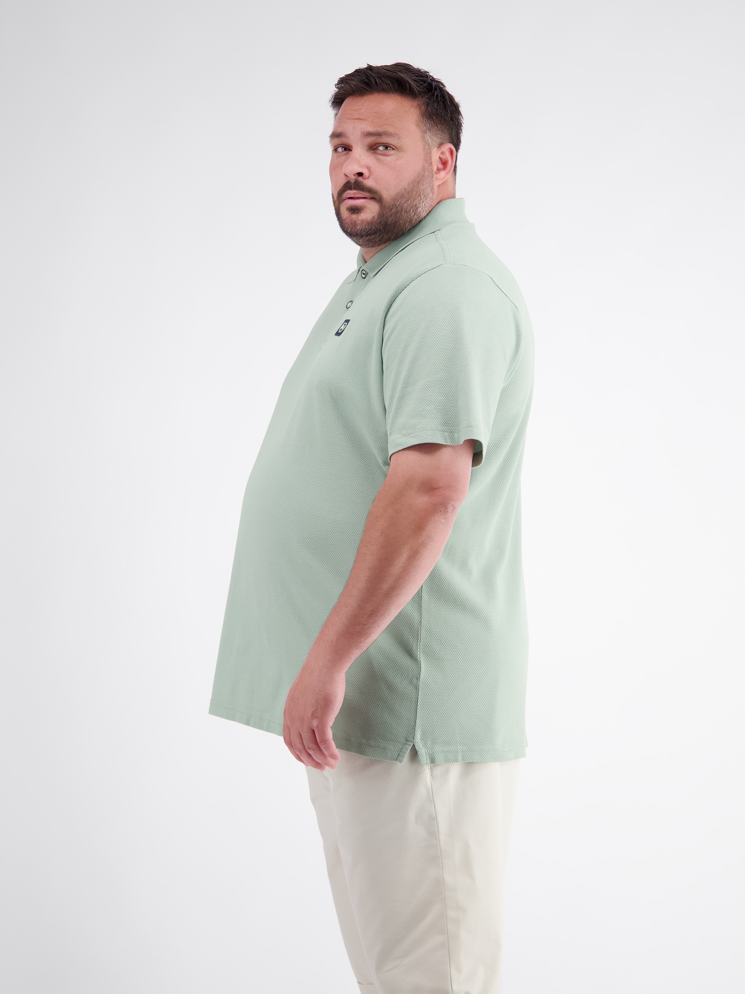 LERROS Poloshirt »Maskulines Poloshirt mit griffiger Struktur in großen Größen«