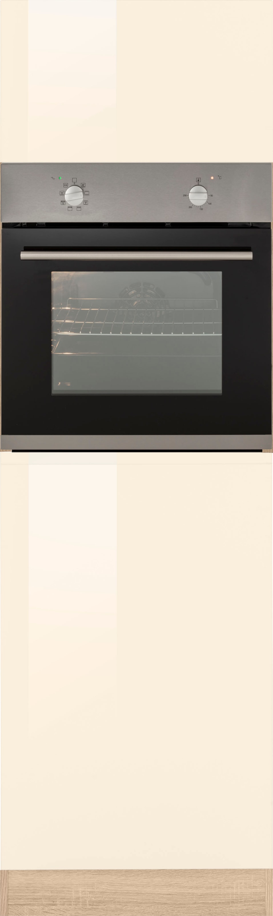 HELD MÖBEL Backofenumbauschrank »Virginia«, 200 cm hoch, 60 cm breit, Nische für Ofen B/H/T: 56/59/55 cm, 2 Türen
