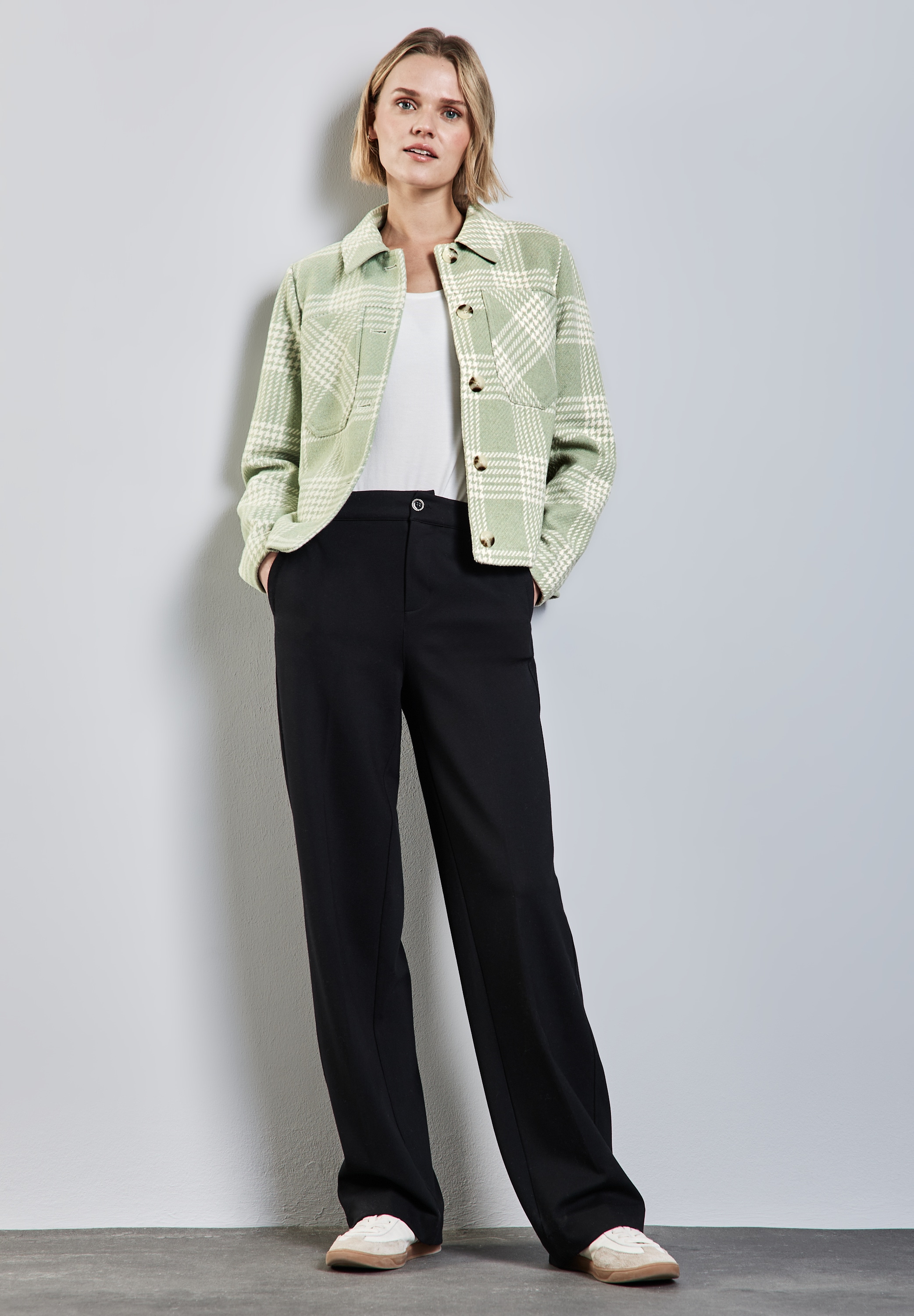 STREET ONE Jackenblazer, mit Karo Muster
