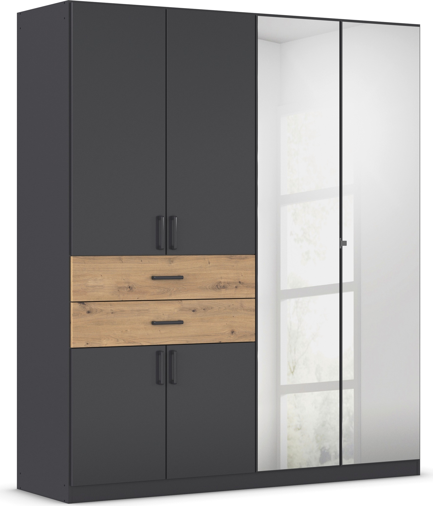 rauch Drehtürenschrank "Maika" mit Spiegel, 2 Schubladen, in verschiedenen günstig online kaufen