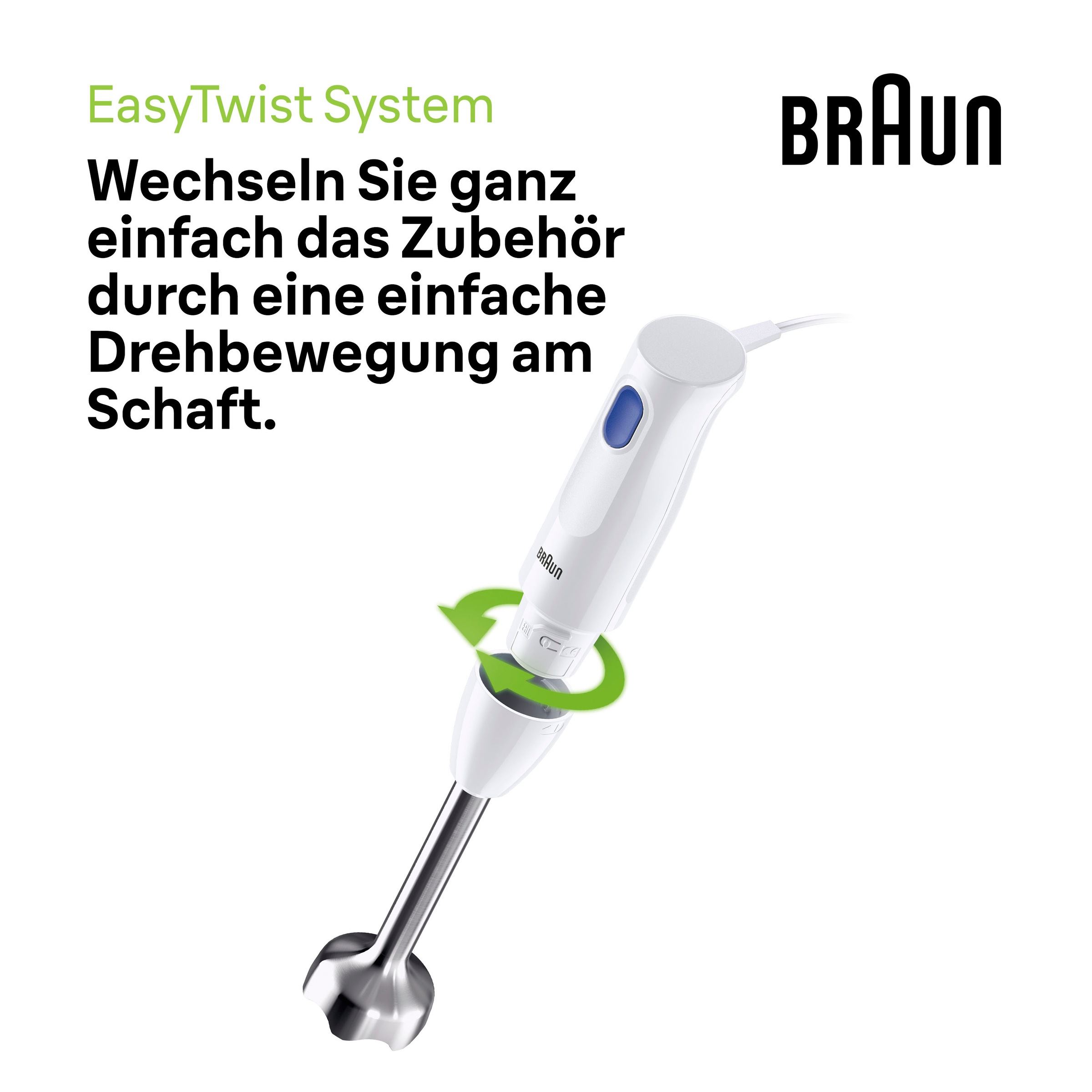 Braun Stabmixer »MQ 10.001M WH MultiQuick 1«, 450 W