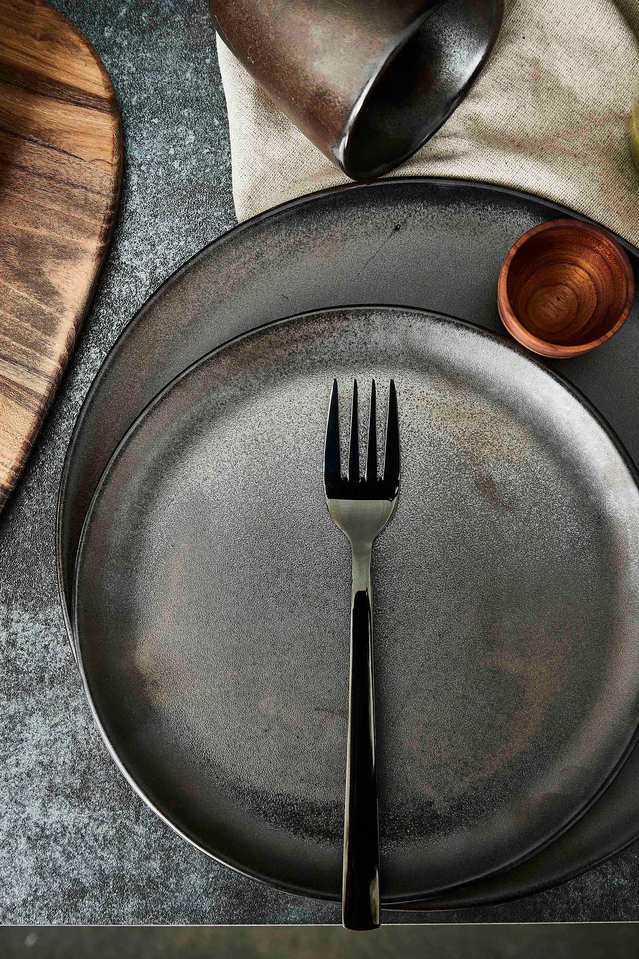 aida RAW Frühstücksteller "RAW" Teller Set, Steinzeug, Ø 23 cm