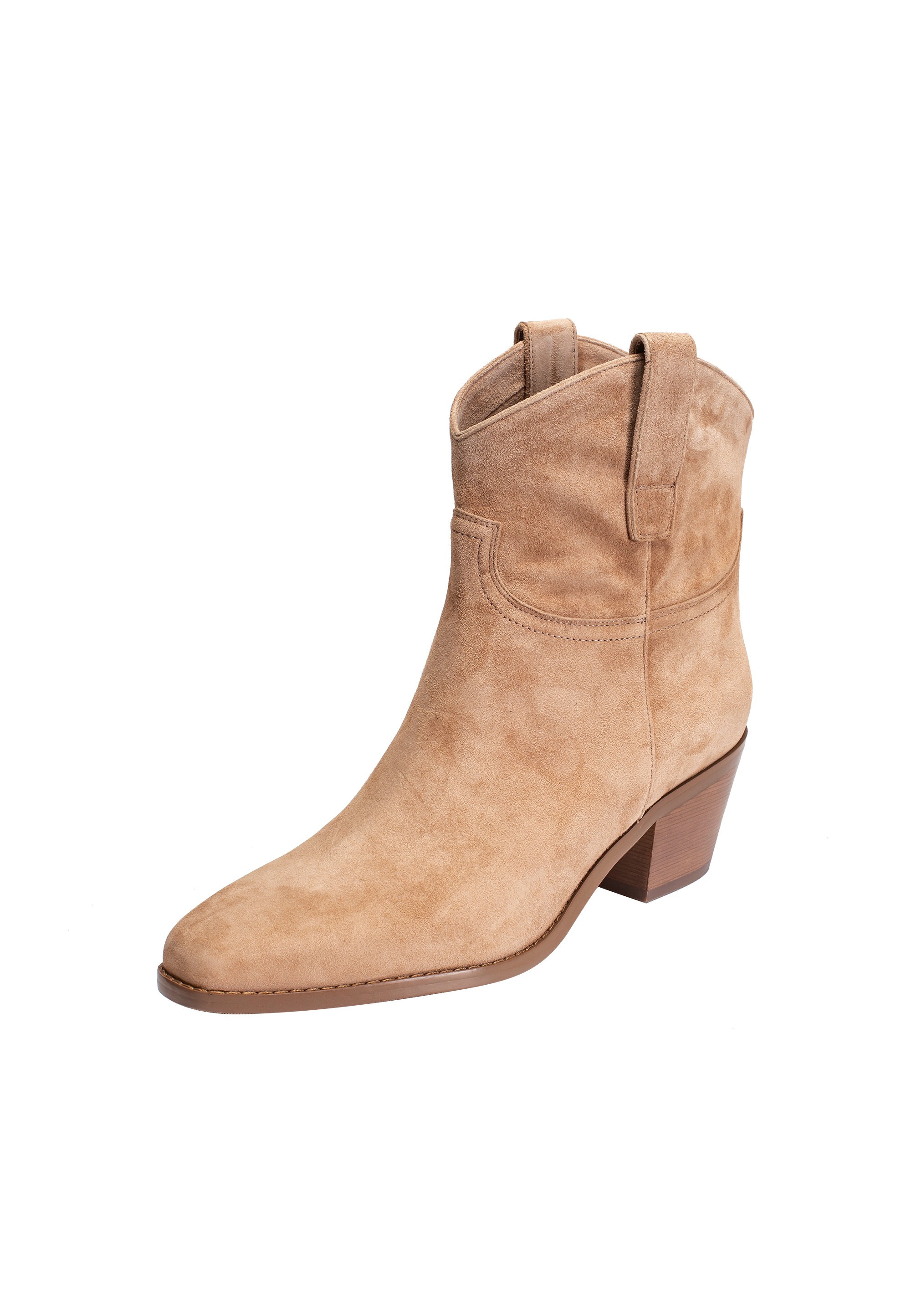 ekonika Stiefelette aus samtigem Veloursleder
