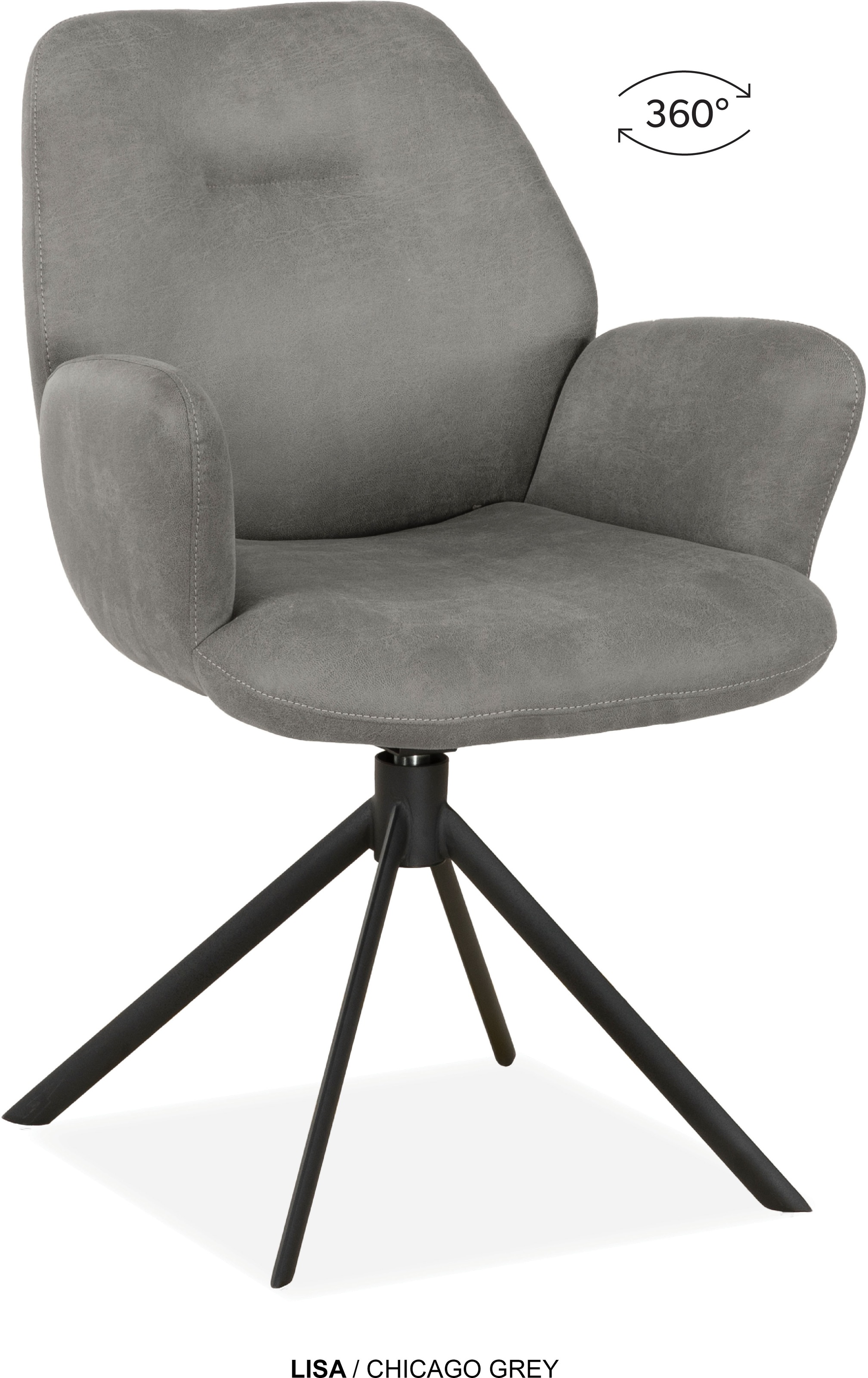 OMG Design Esszimmerstuhl "Lisa" (Set) 2 Stk.Drehstuhl mit auto-return, Arm günstig online kaufen