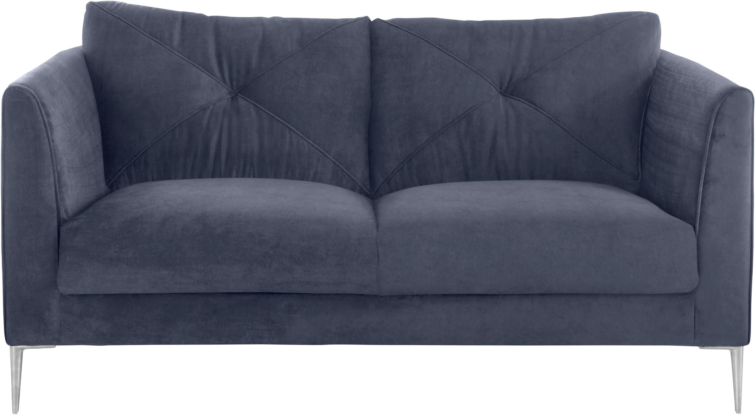 2-Sitzer TRENDMANUFAKTUR "Chilltime, elegant und bequem, Komfortsitzhöhe 46cm, hoher Fuß", blau (moonlight ocean), B:167cm H:84cm T:96cm, Sofas, mit eleganter Kreuznaht in den Rückenkissen, Breite 167 cm 5
