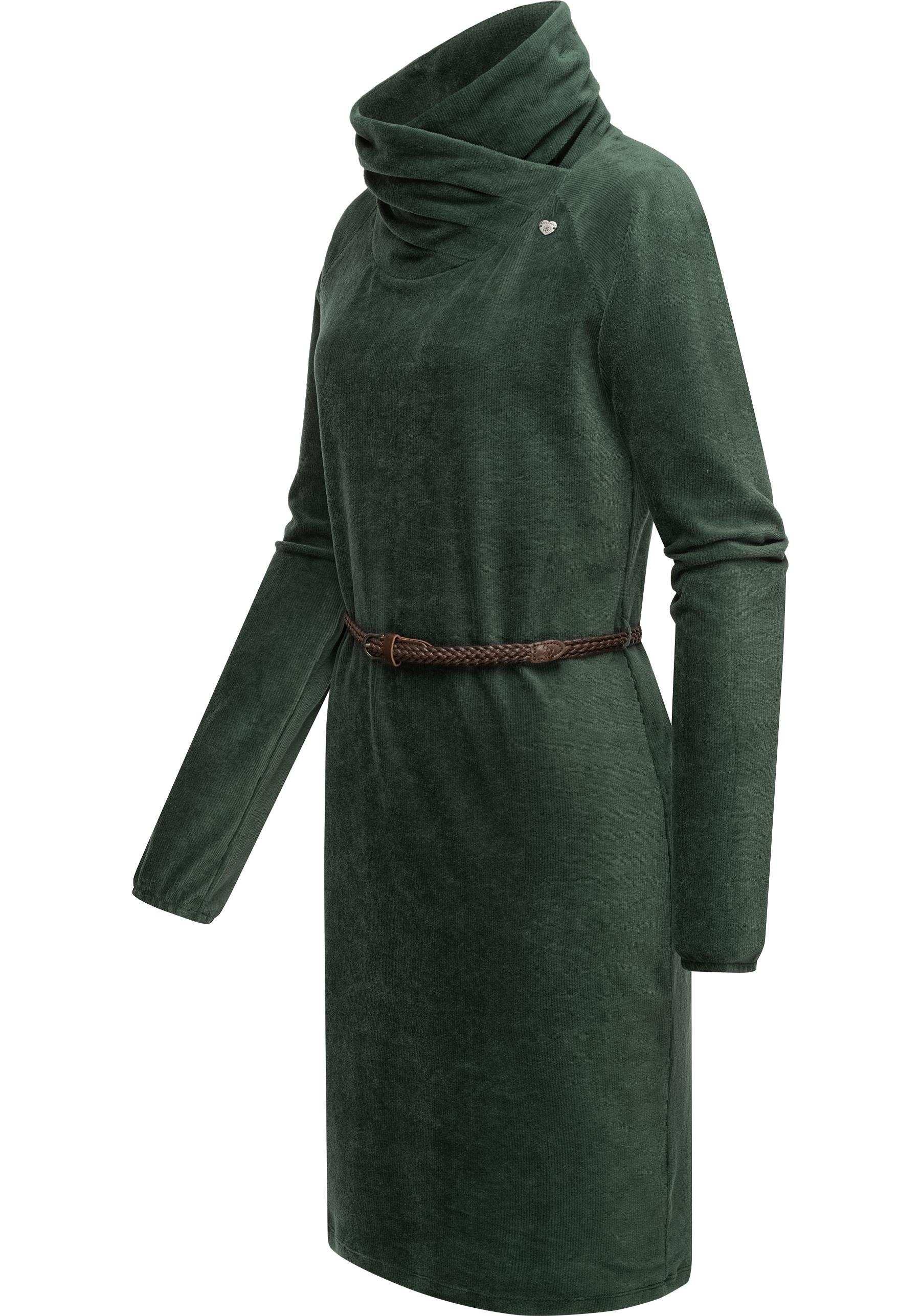 Ragwear Sweatkleid »Belita«, warmes Cord-Kleid mit breitem Schlauchkragen