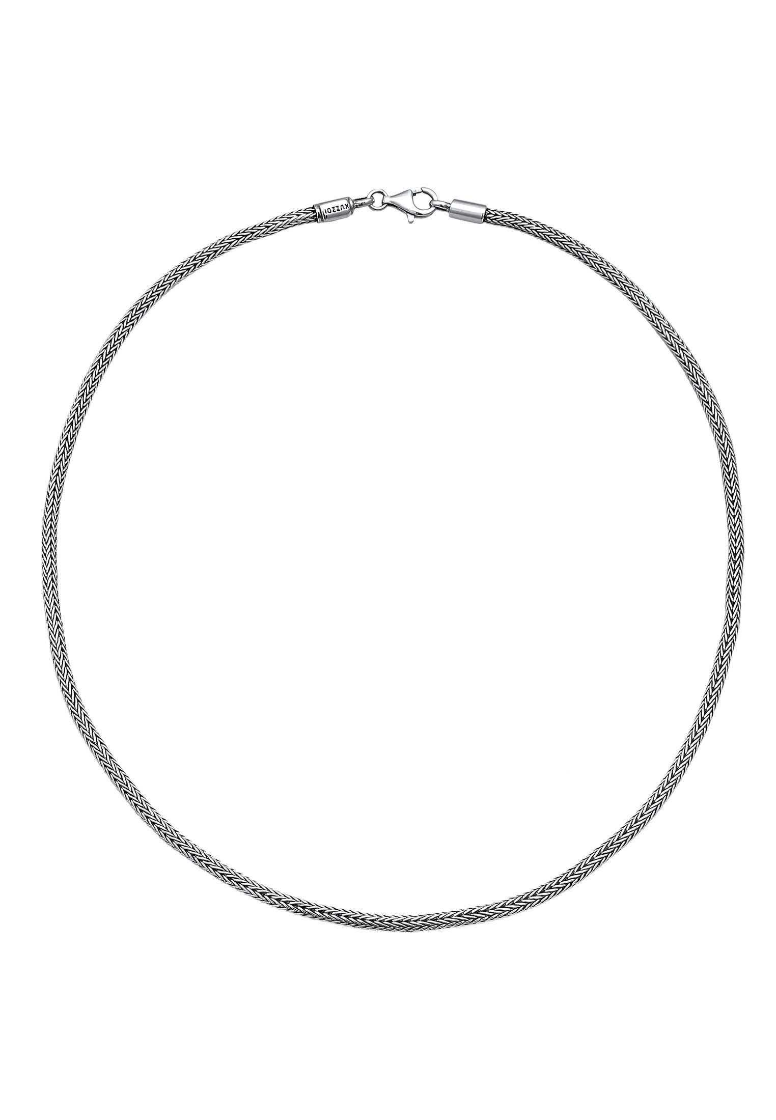 KUZZOI Men's Chain 925 Sterling Silver Oxidized Silver 50 cm 2