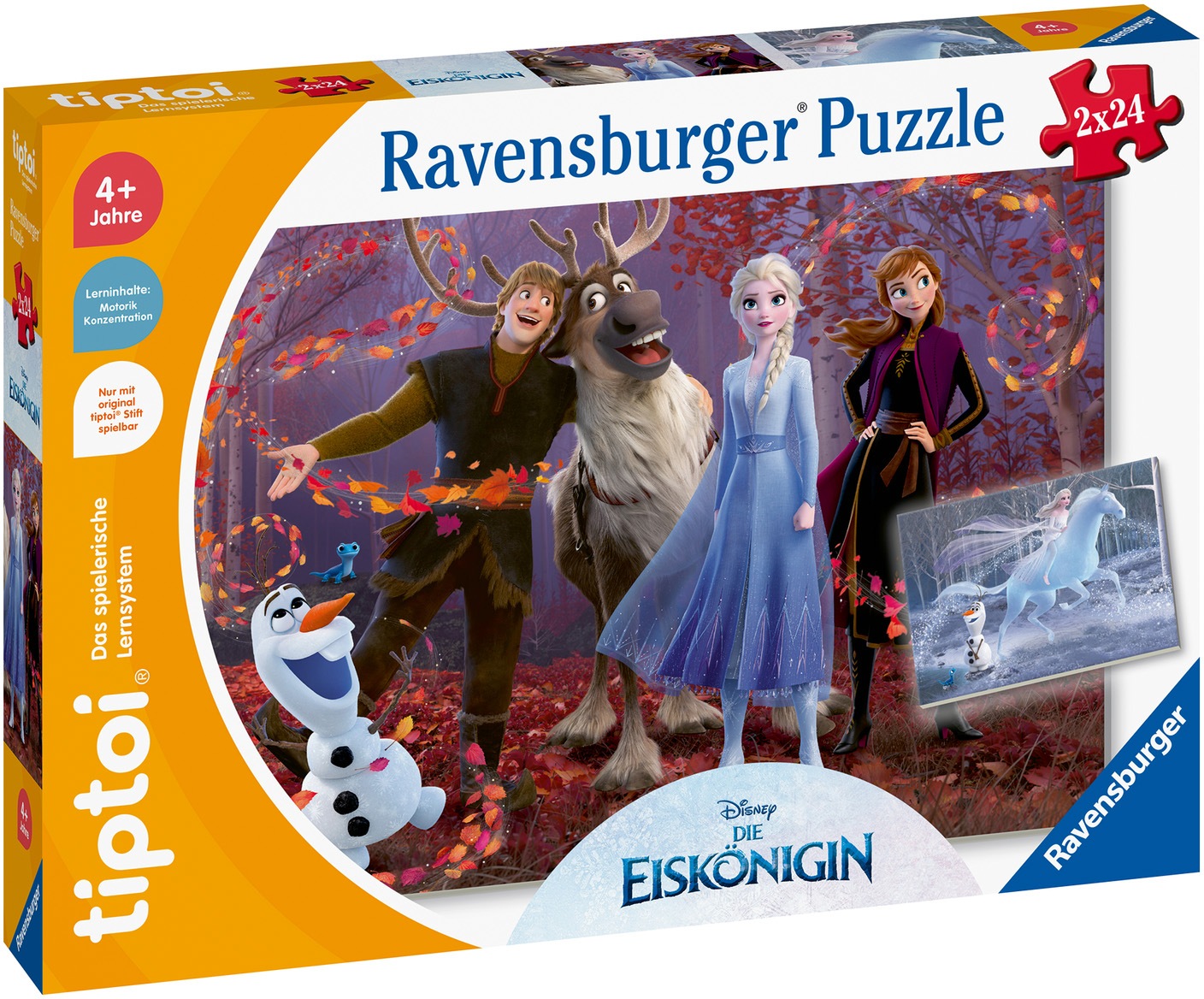 Ravensburger Puzzle »tiptoi® Puzzle für kleine Entdecker: Disney Die Eiskönigin«, (2 x 24 Teile) Made in Europe
