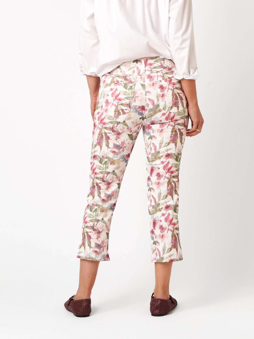 Relaxed Stretch-Hose »Meine beste Freundin 3/4«  mit Blütenprint