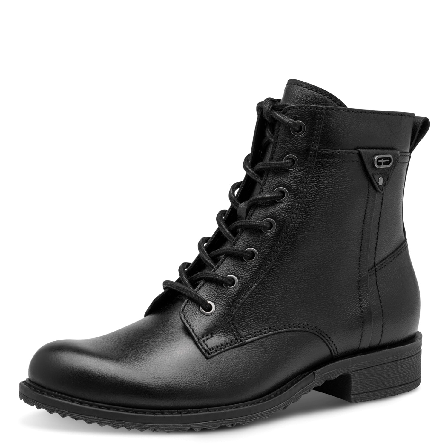 Tamaris Schnürstiefelette  Blockabsatz, Schnürboots mit edlem Logo-Schmuckelement
