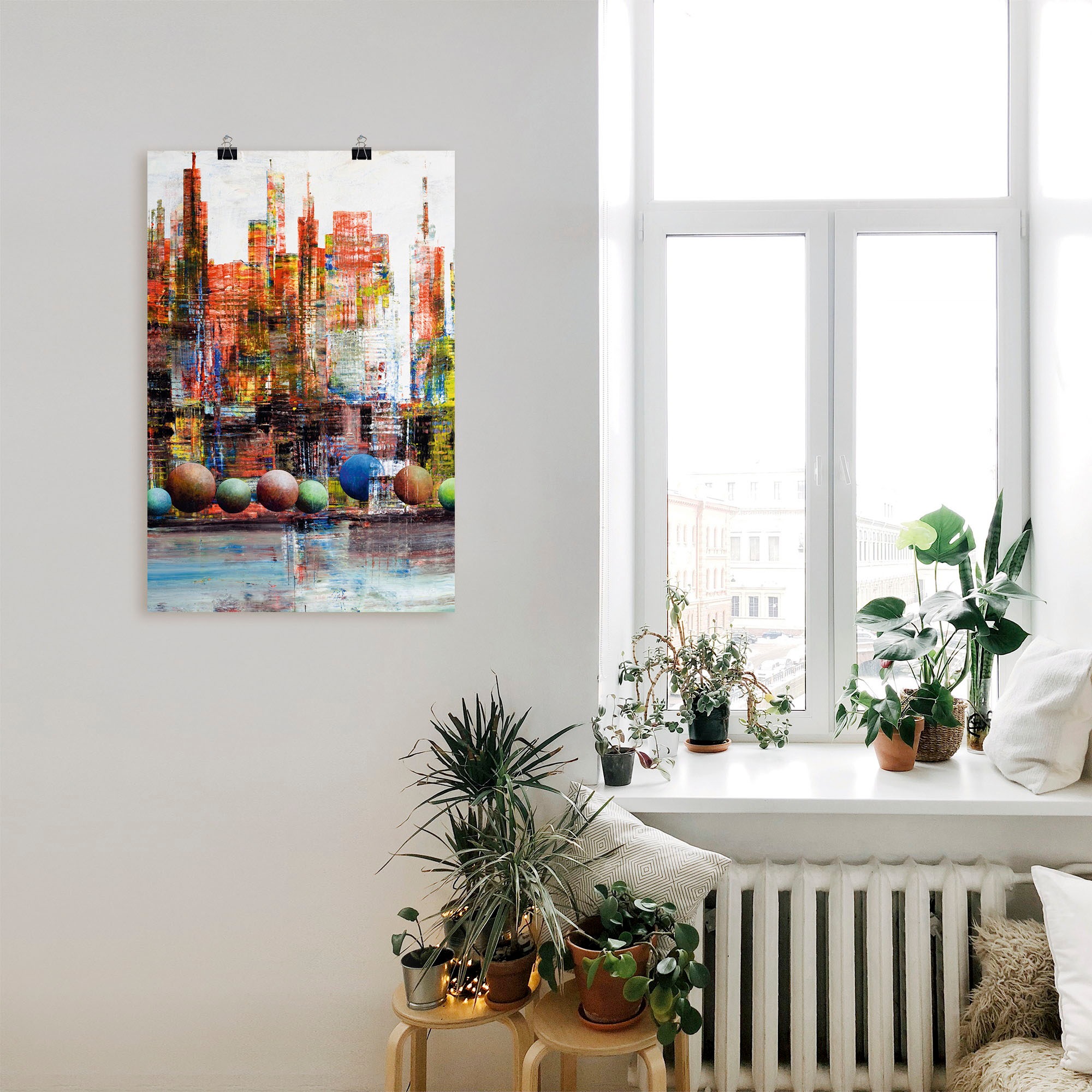 Artland Wandbild »New York Stadtansicht«, Amerika, (1 St.), als Leinwandbild, Wandaufkleber in verschied. Größen