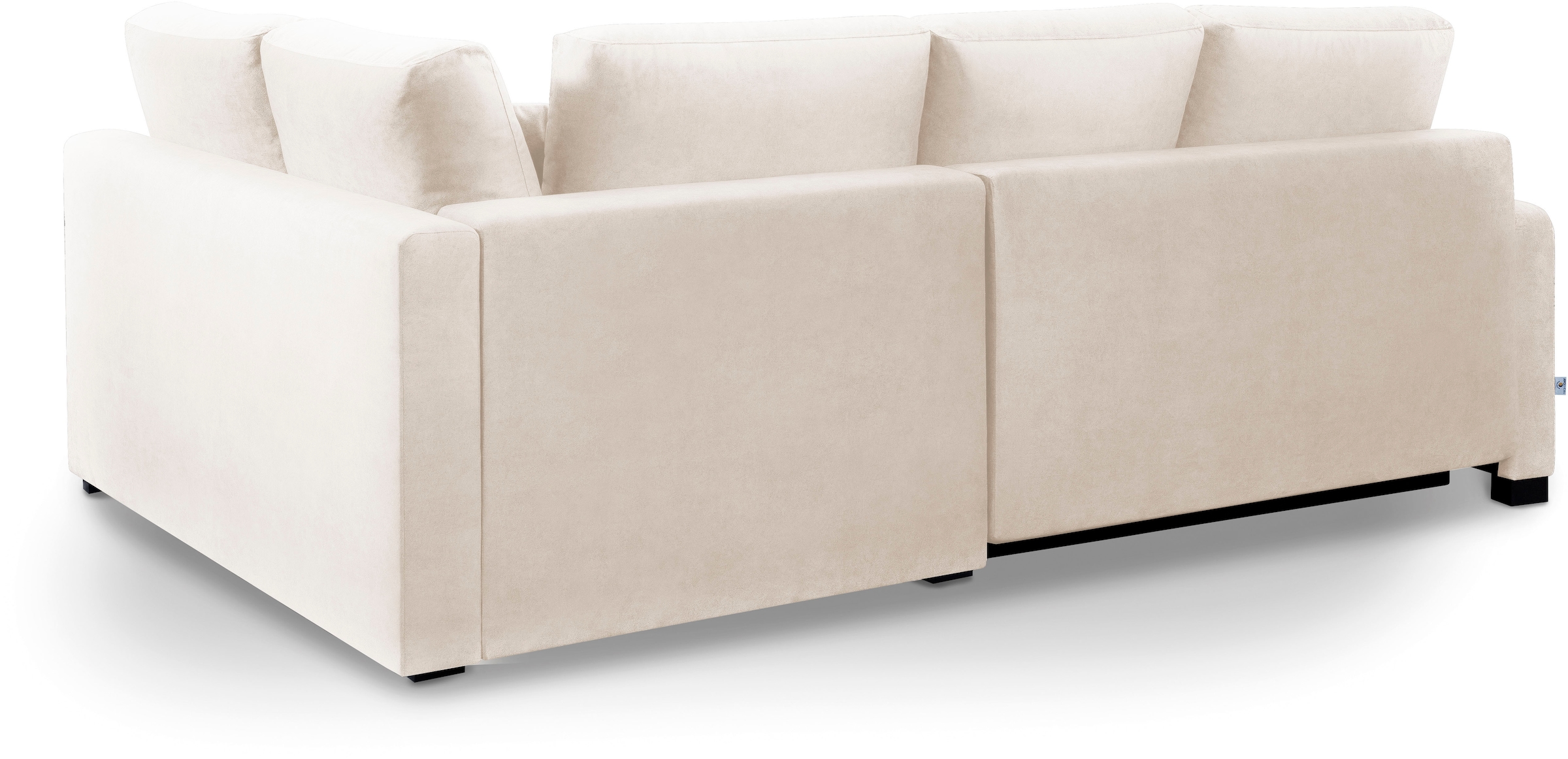 exxpo - sofa fashion Ecksofa »Chester, Boxspring Federkern-Polsterung für bequemeren Sitzkomfort«, L-Form, schmale Armlehnen, Bettfunktion u. Bettkasten