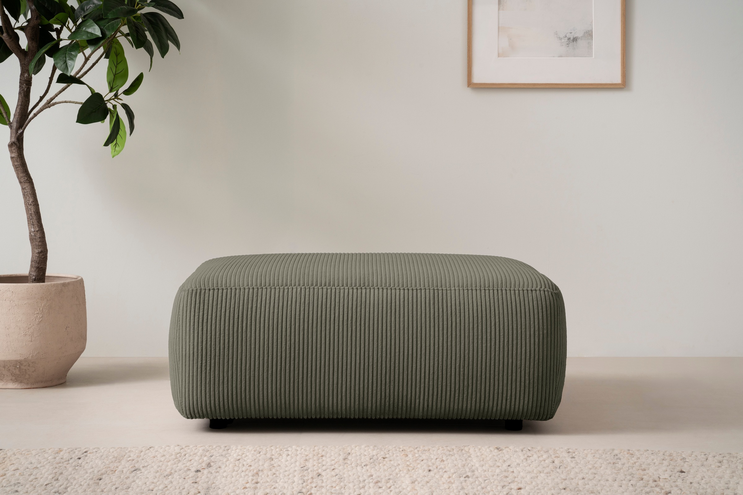 Home affaire Polsterhocker "Torge, Hocker in Cord, Samtvelours oder Struktu günstig online kaufen