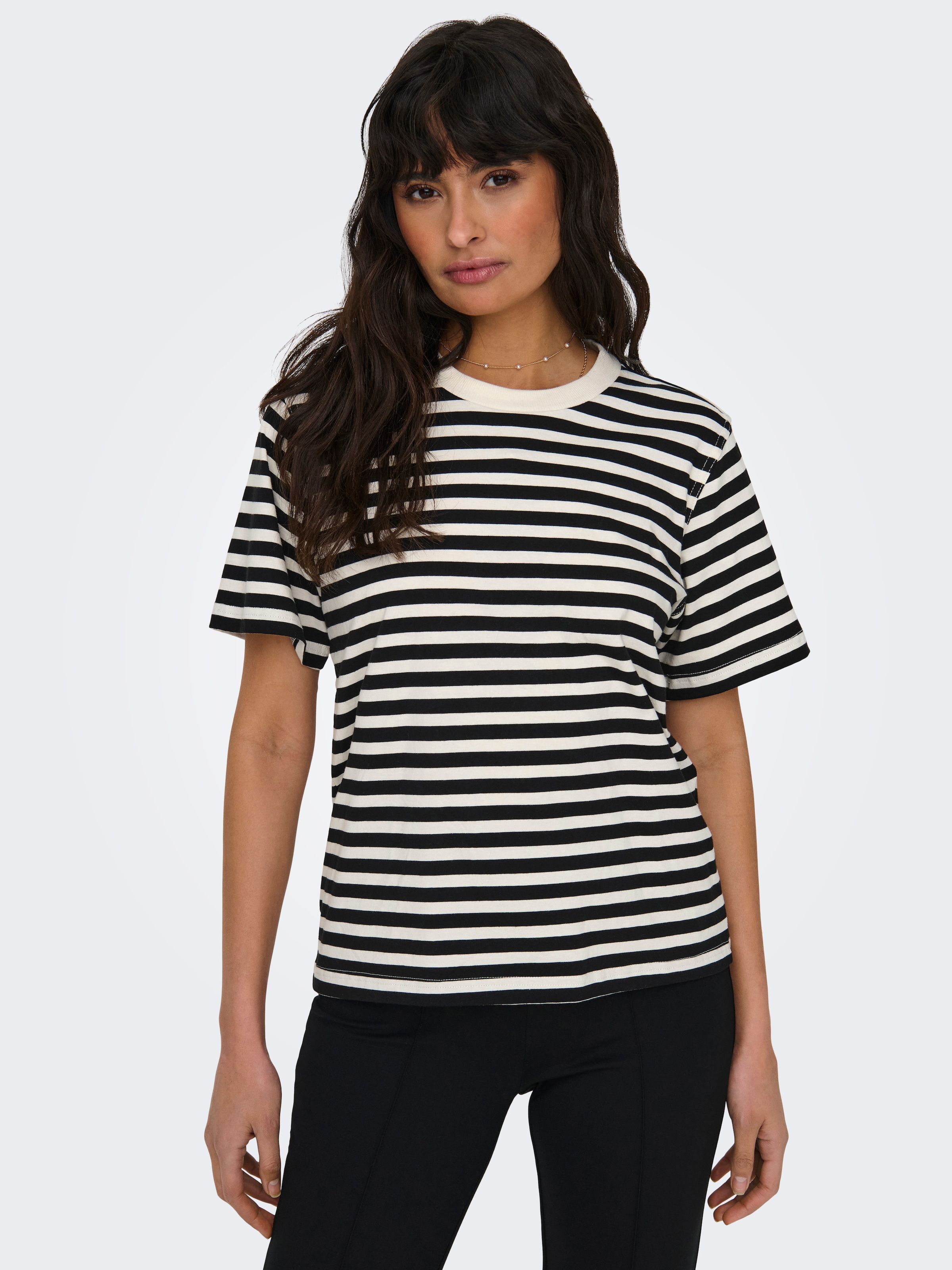 ONLY Kurzarmshirt "ONLLIVINA S/S STRIPE TEE JRS NOOS" günstig online kaufen