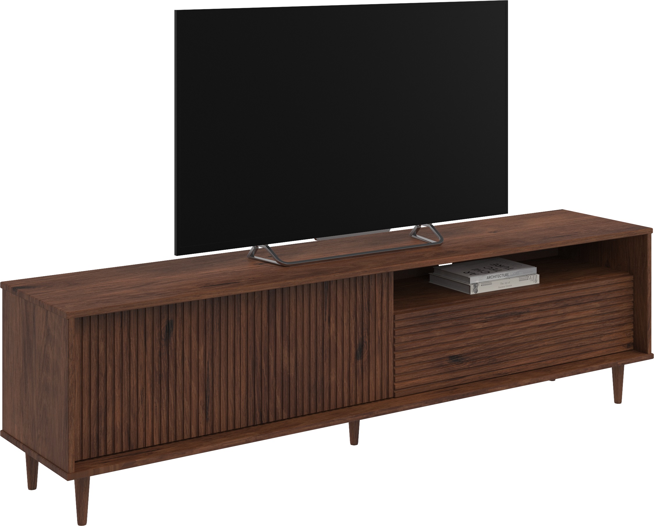 INOSIGN Lowboard "Malmedy Front mit gefrästen Rillen", TV-Kommode aus massi günstig online kaufen