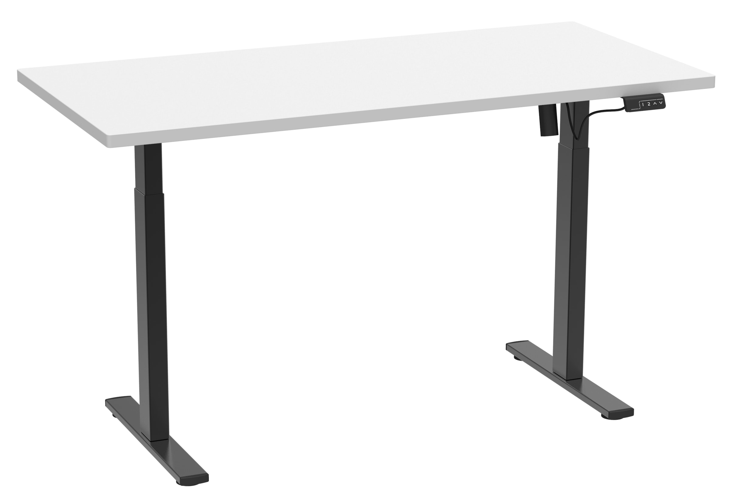 VCM Schreibtisch »VCM Höhenverstellbarer Schreibtisch stufenlos elektrisch höhenverstellbar Lona 110x80 Schwarz«, (Lona)