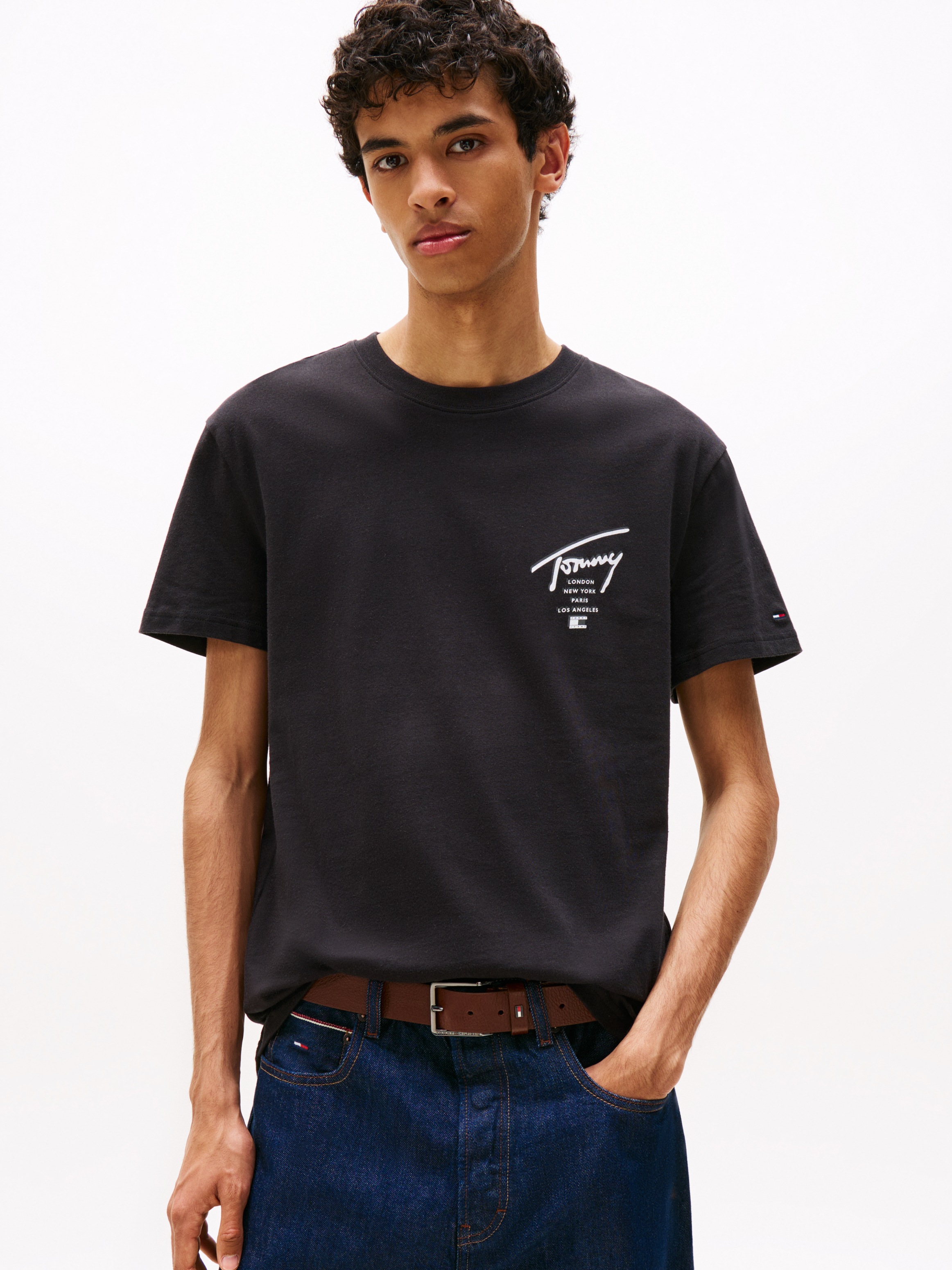 Tommy Jeans T-Shirt "TJM SIGN CITY TEE EXT", Rundhals, regular fit, großer günstig online kaufen