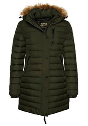 Steppjacke »FUJI HOODED MID LENGTH PUFFER«, mit Kapuze