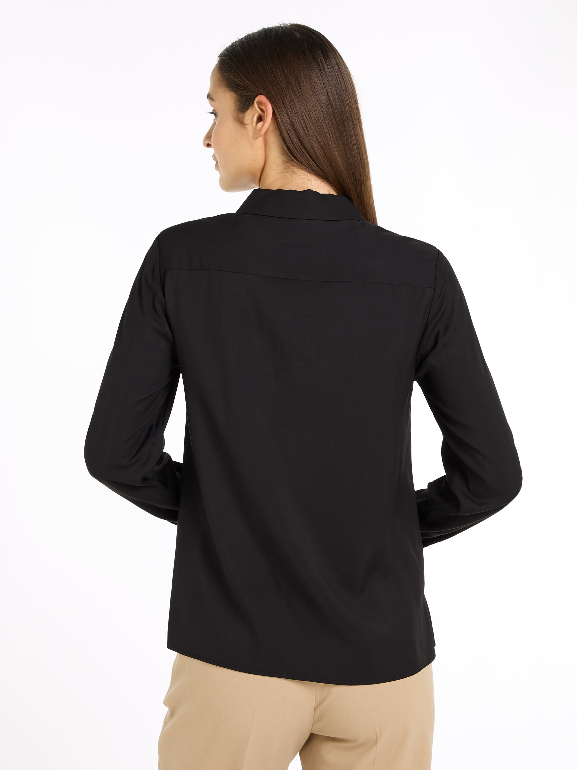 Tommy Hilfiger Langarmbluse mit Logoflagge